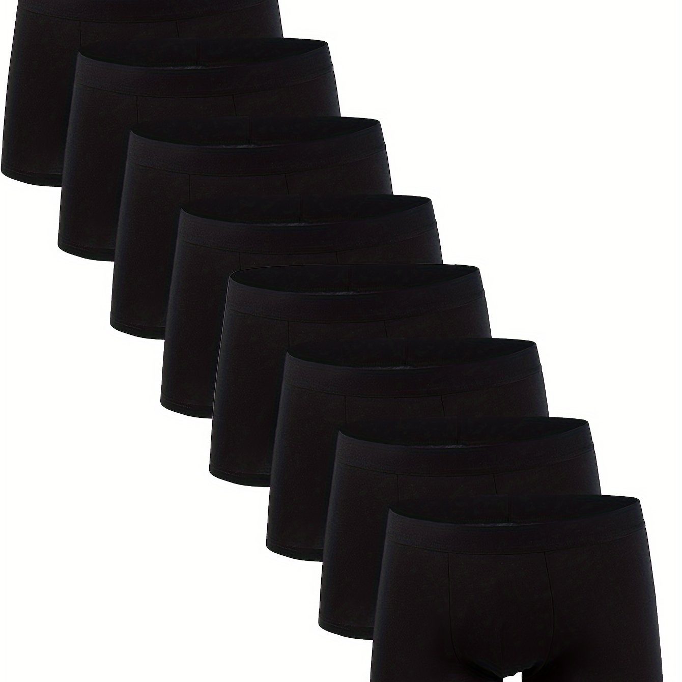 

4/5/6/8/12pcs Men's Casual Plain Color Breathable 95% Cotton Stretchy Quick Drying Comfy Boxer Briefs Underwear