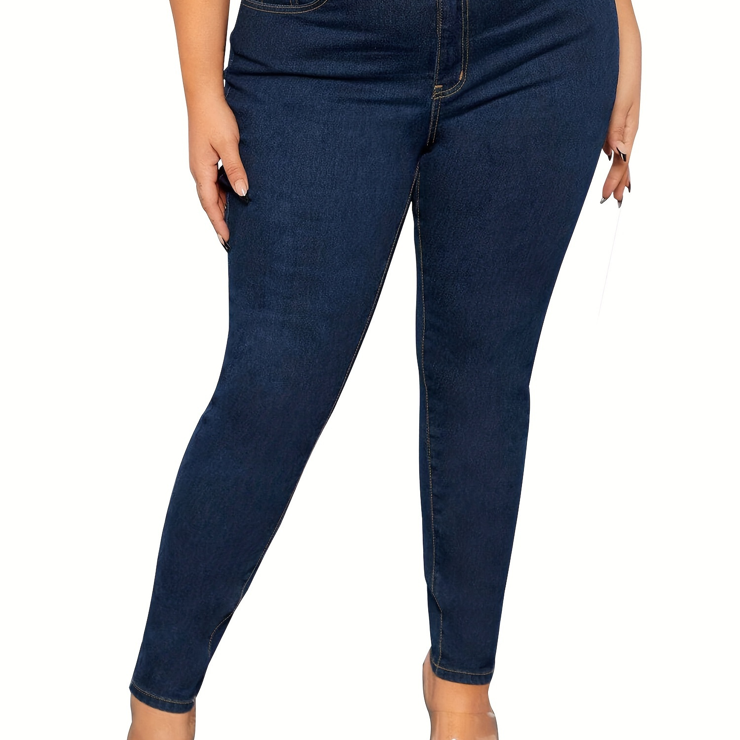 

Plus Size Skinny Jeans For Women High Waist High Stretchy Denim Jeans Pants Full Length Pencil Women Jeans For Mom