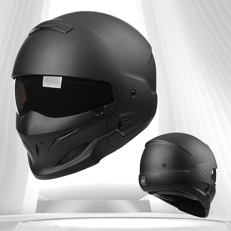 

Retro Style Motorcycle Helmet: Small Head, 4/3 Combination, Design