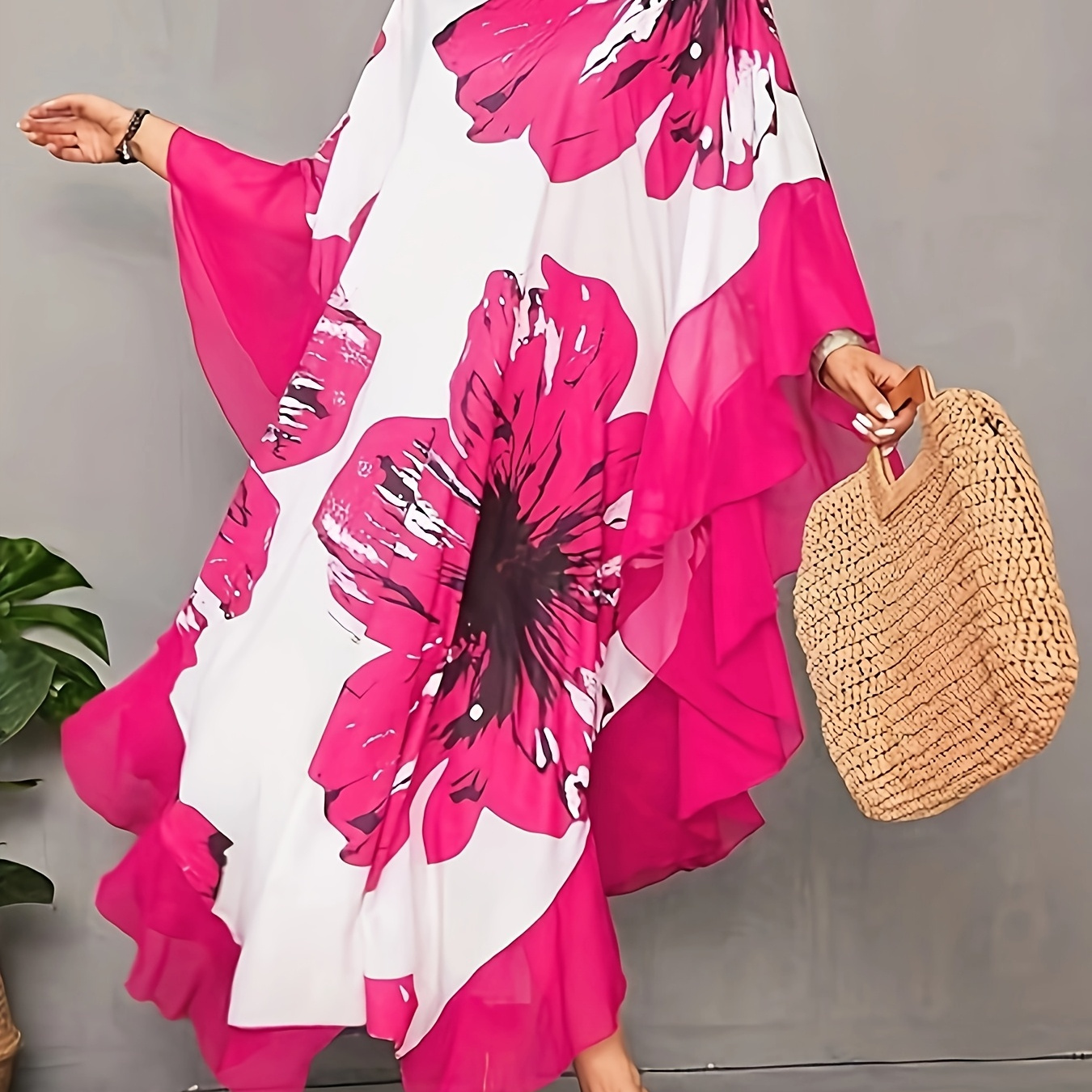 

Chiffon Loose Kaftan Dresses For Women Beach Caftan Swimsuit Cover Up