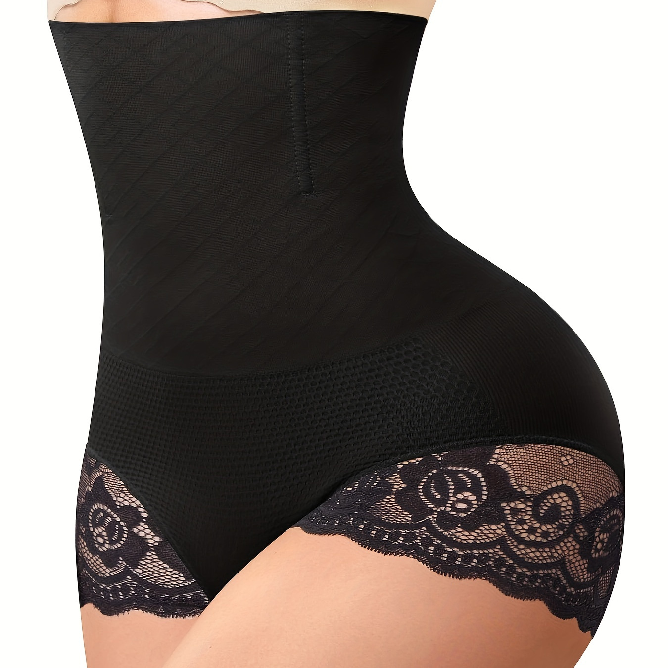 Contrast Lace Shaping Panties High Waist Tummy Control Butt - Temu
