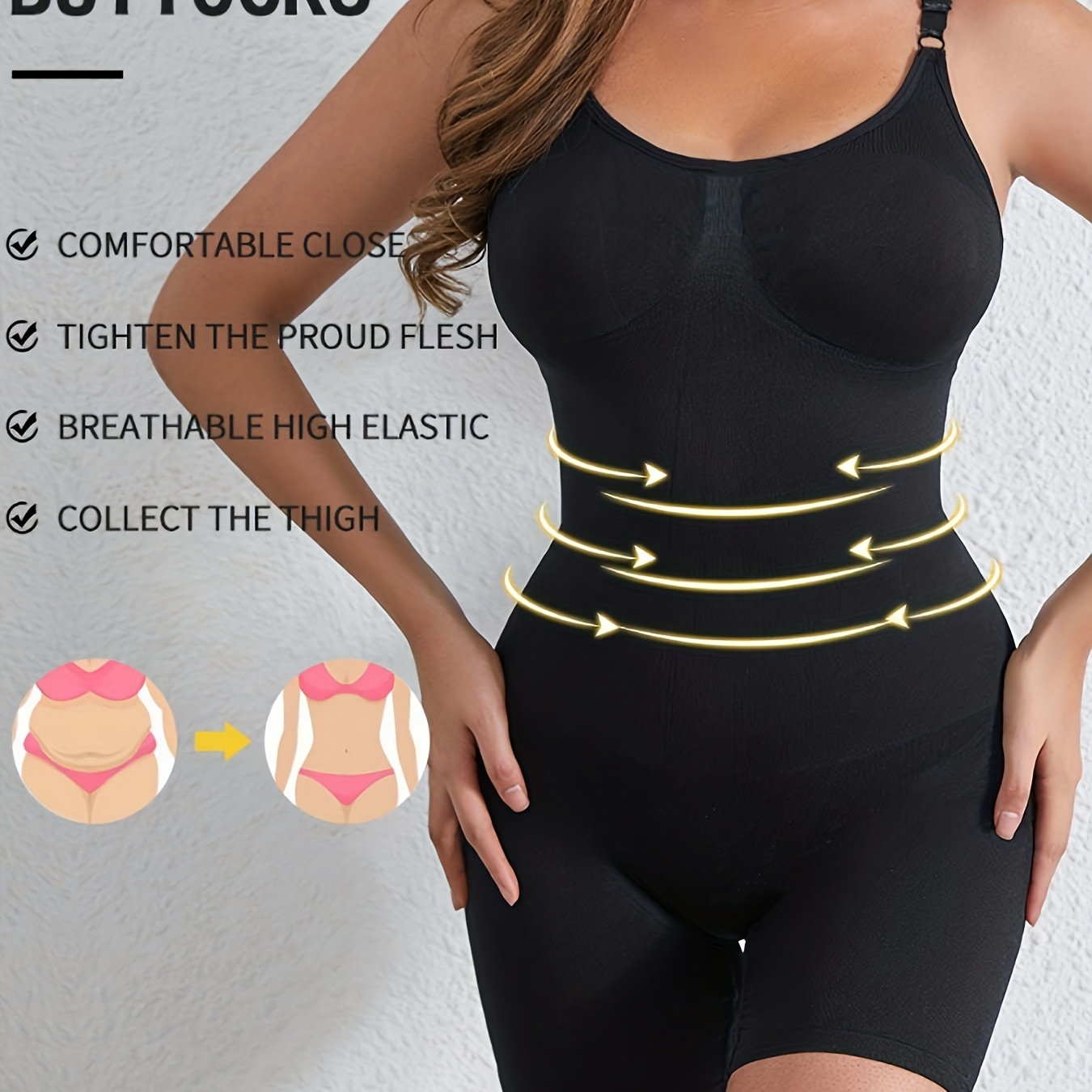 Women Waist Trainer Bodysuit Hollow Out Tummy Control Full Body Shaper Slim  Chain Halter Top Sexy Shapewear One-piece Underwear