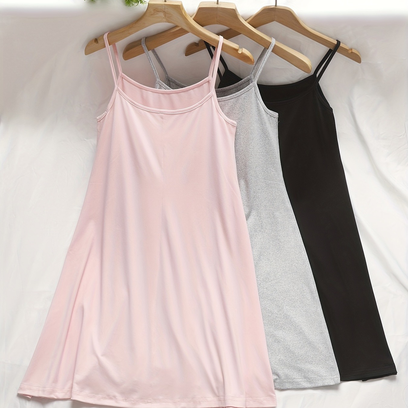 Plus Size Basic Summer Dress Women's Plus Plain Round Neck - Temu