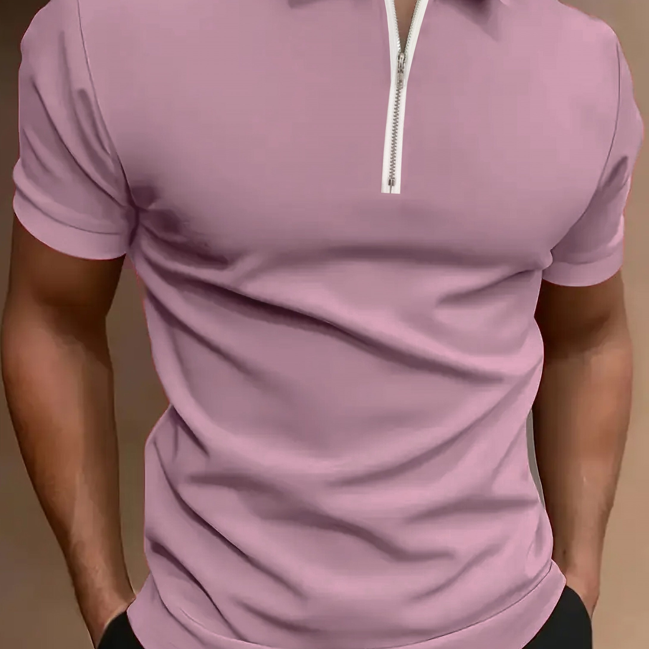 

Men's Casual Color Block Short Sleeve Short Sleeve Lapels, Fashion Sports Men's Golf