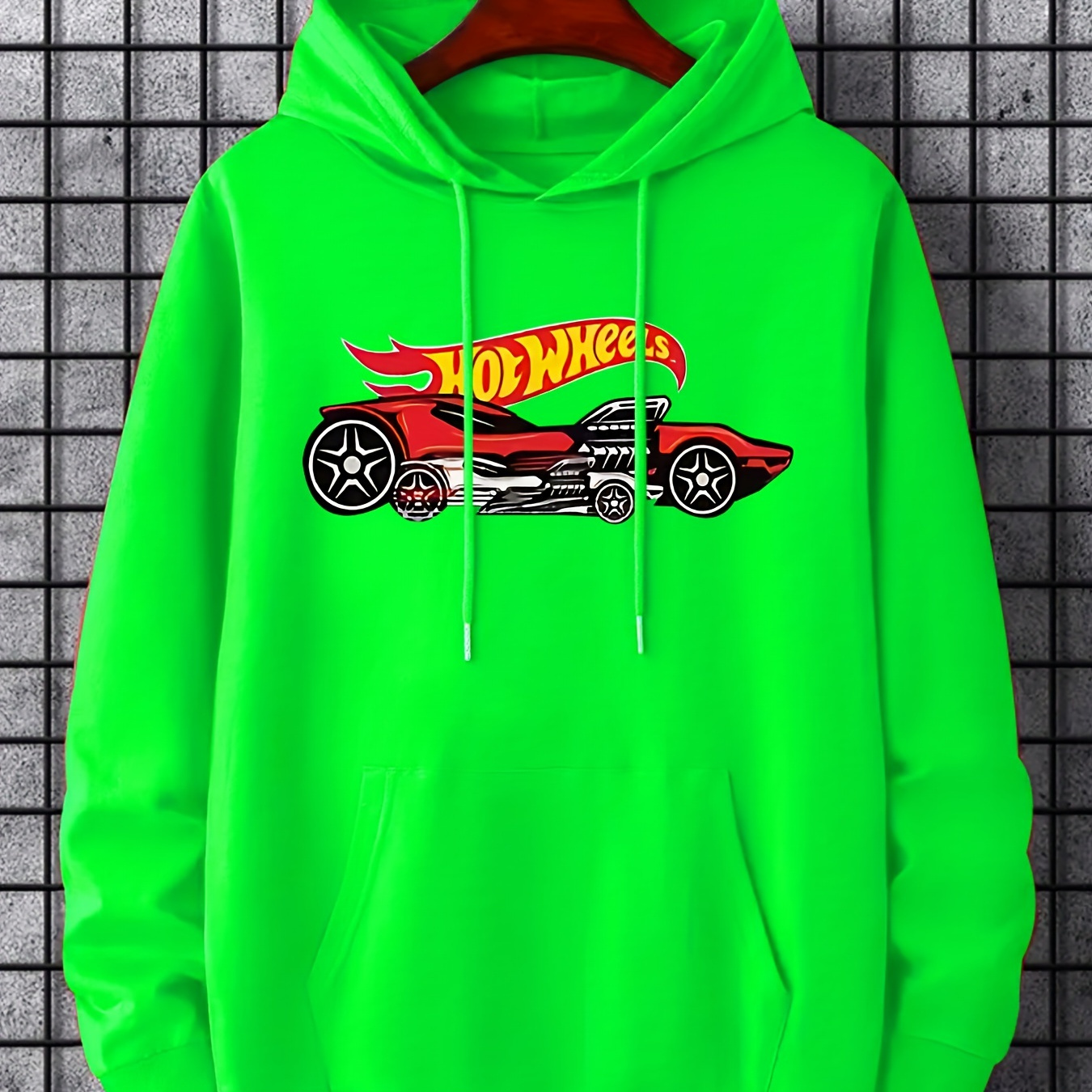

Hoodies For Men, Race Car Graphic Hoodie, Men's Casual Pullover Hooded Sweatshirt With Kangaroo Pocket For Spring Fall, As Gifts