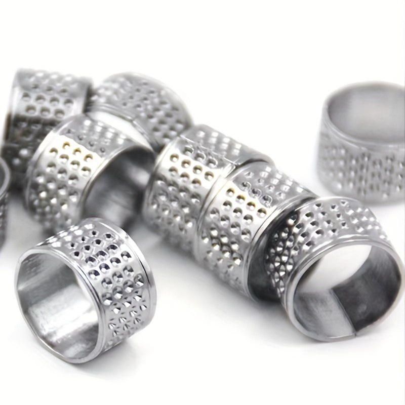 Metal Finger Thimble Tailor Silvery Sewing Grip Shield - Temu