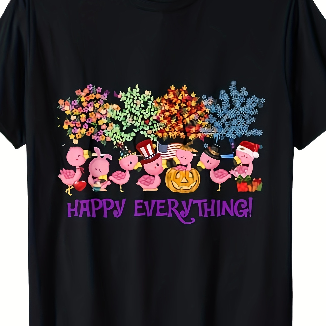 

Flamingo For Thanksgiving Christmas Holiday T-shirt220g