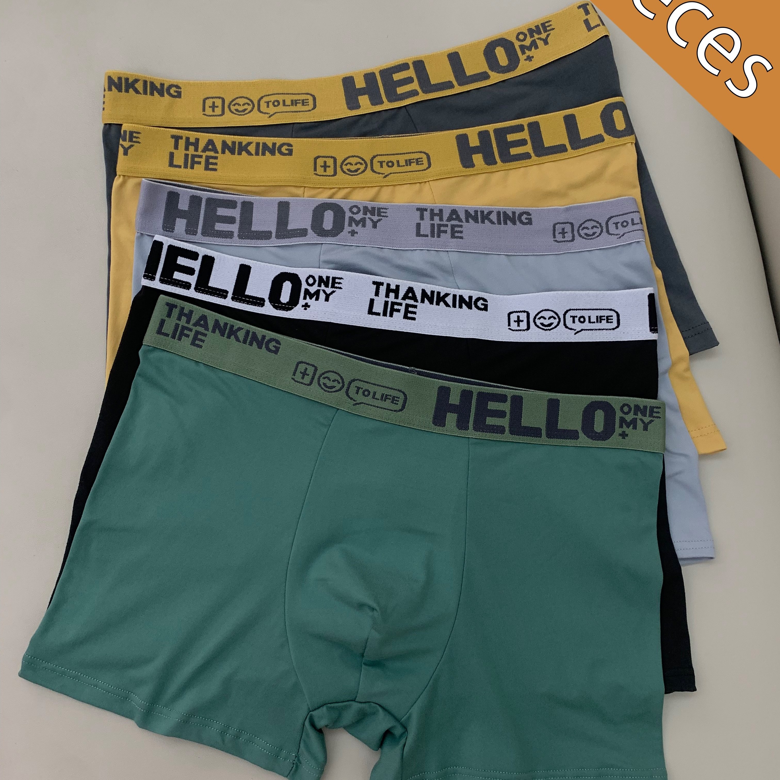 

1 To 5pcs Of Men's Underwear, Solid Color Men's Shorts, 3d U-shaped Men's Underwear Soft, Breathable, And Comfortable Boxer Shorts.