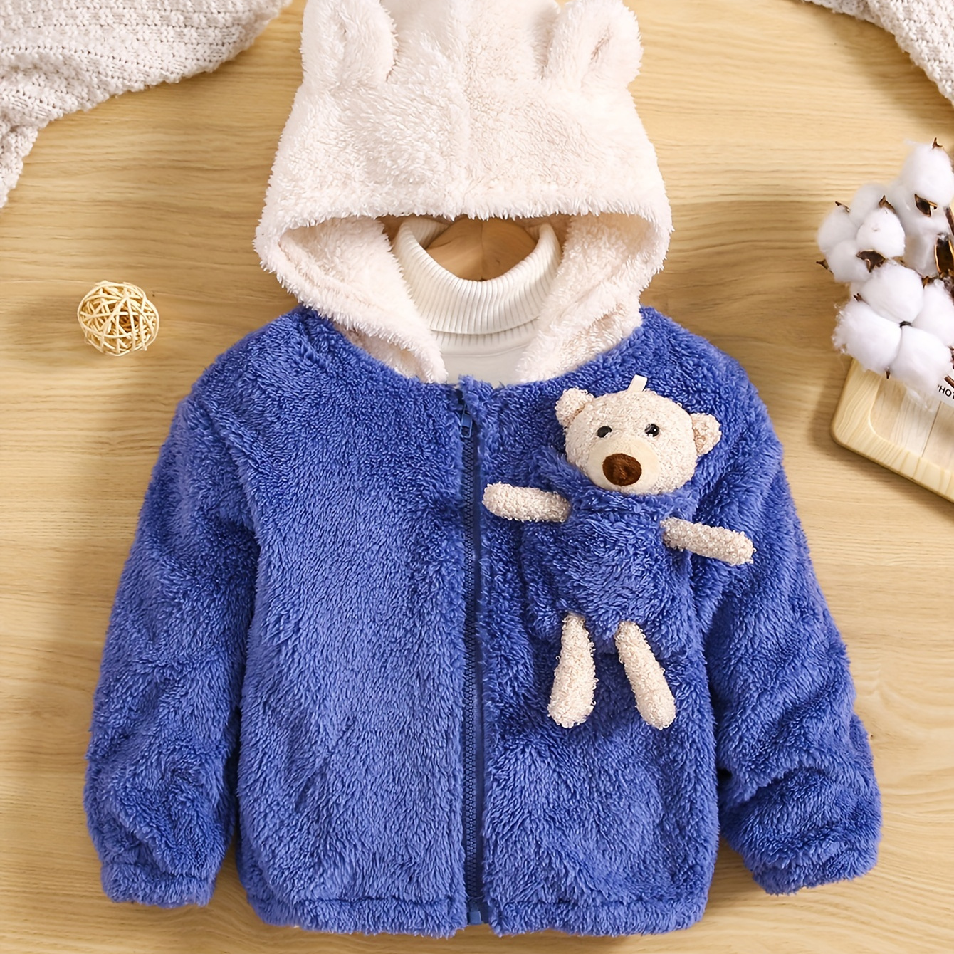  Ochine Abrigo de bebé niña con forro polar ligero, chaqueta  acolchada con capucha de oso, abrigo de invierno parka, Azul : Ropa,  Zapatos y Joyería