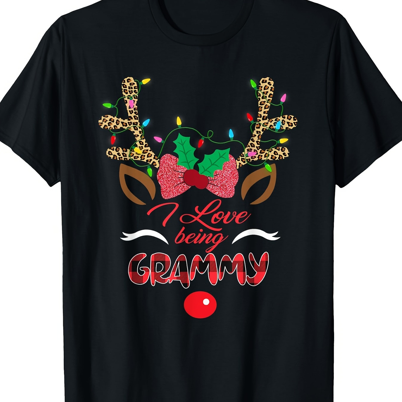 

I Love Grammy Reindeer Christmas Matching Family Gifts T-shirt - 220g 100% Cotton