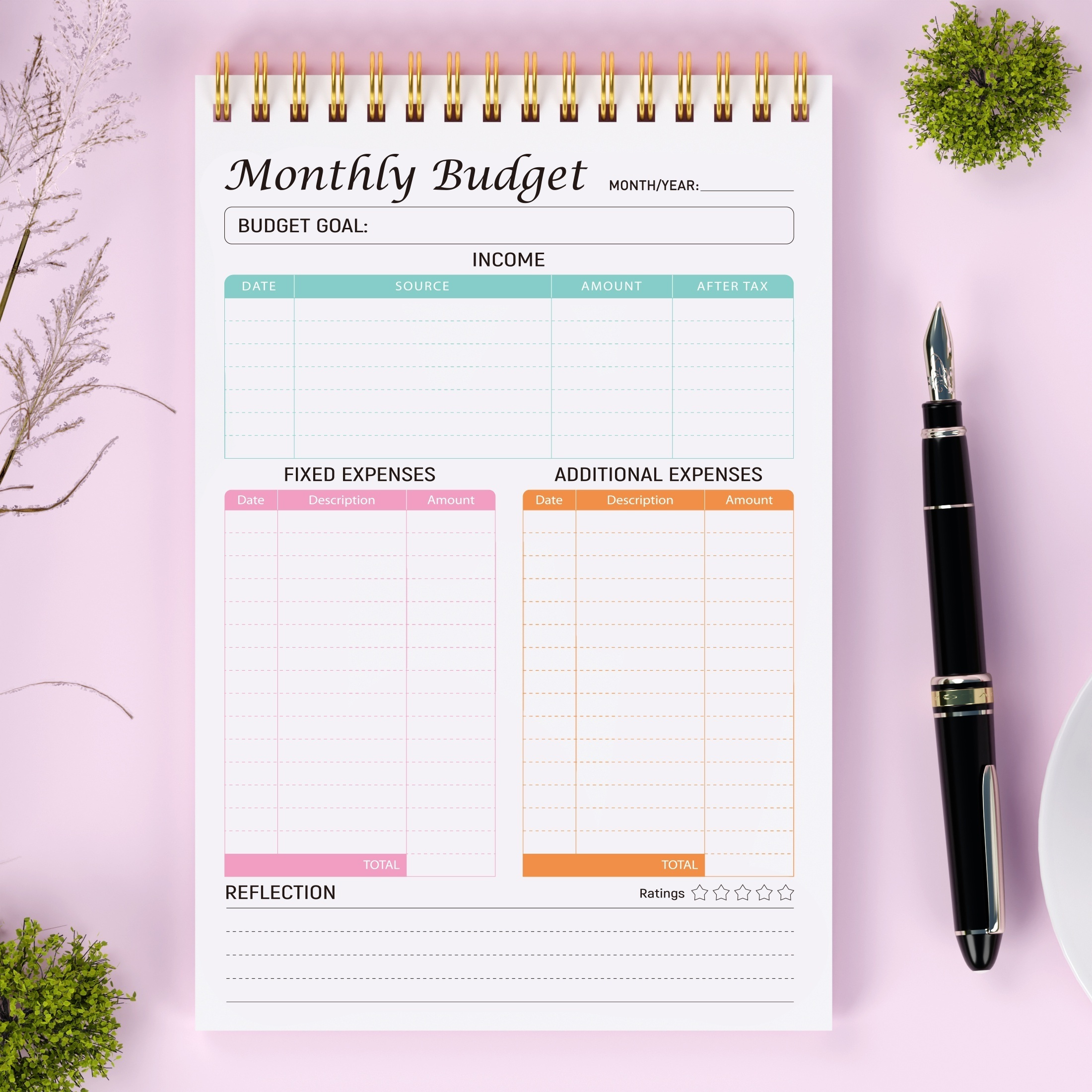 Bloc-notes de planificateur de budget mensuel 1pc - Carnet de suivi des  dépenses non daté. Journal de budgétisation mensuel, planificateur  financier et livre de comptes pour prendre le contrôle de votre argent.