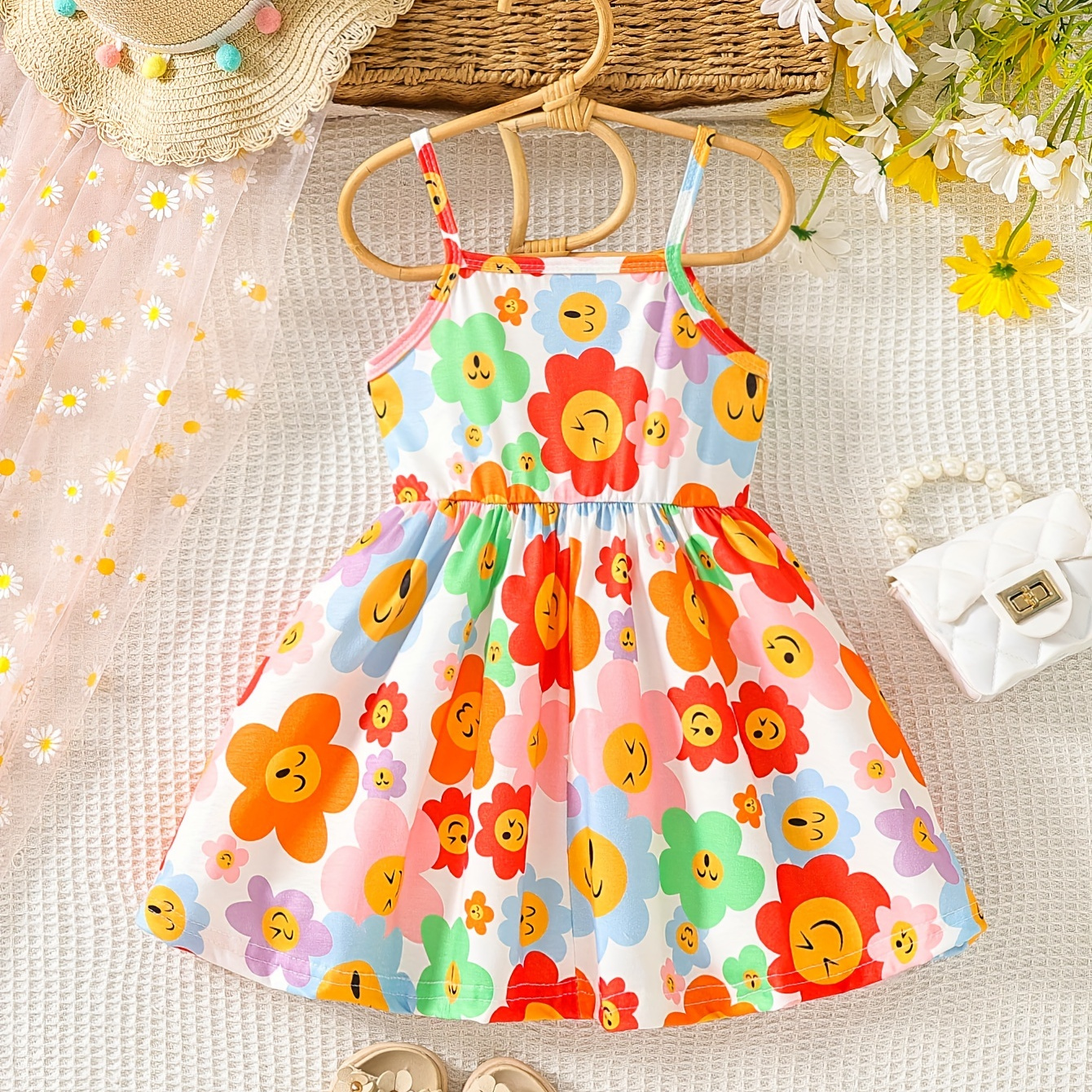 

Baby Girls Fashion Casual Dress Cute Baby Girl Flower Cami Dress