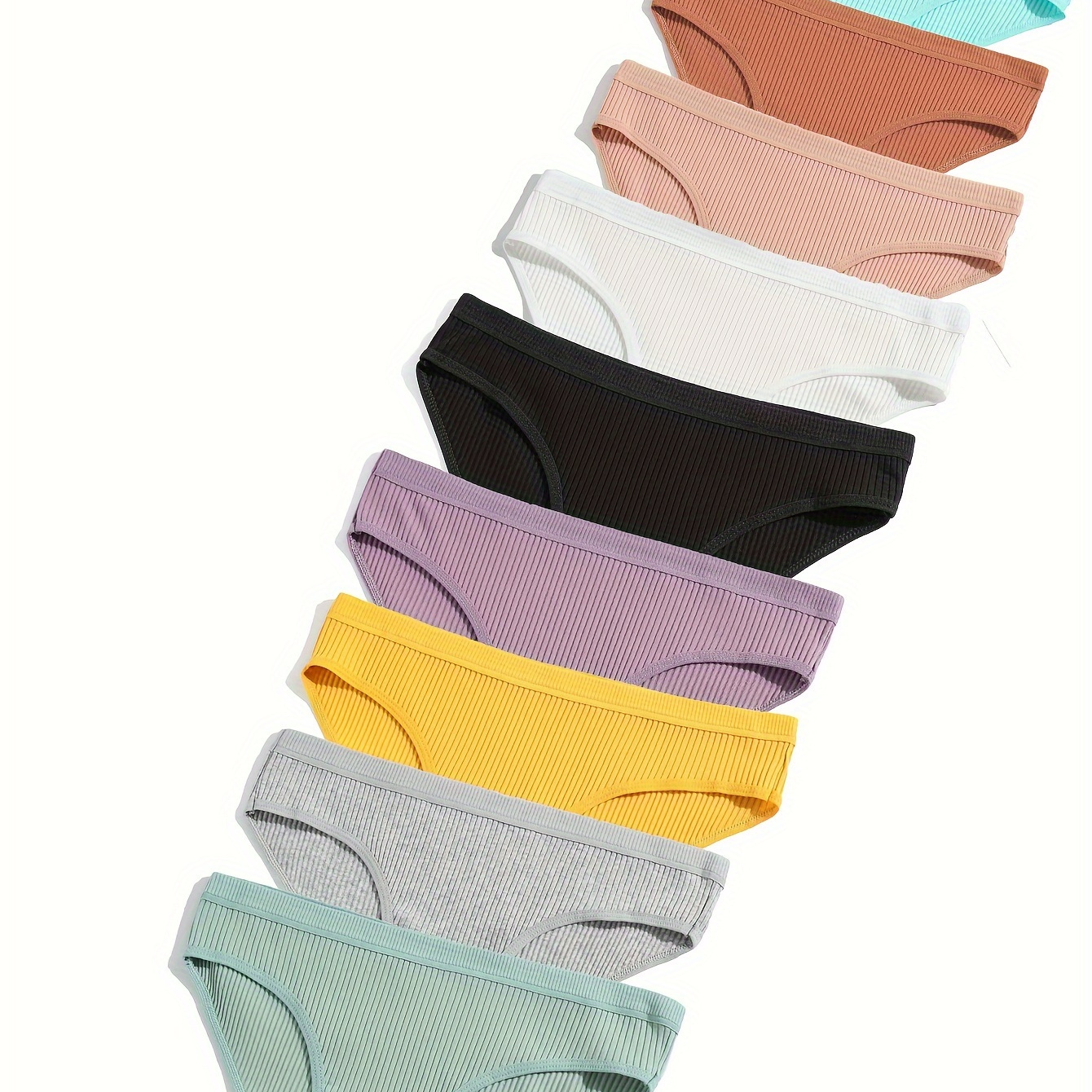 

Lot de 9 culottes unies sans couture, confortables et extensibles, simples et respirantes, lingerie et sous-vêtements pour femmes