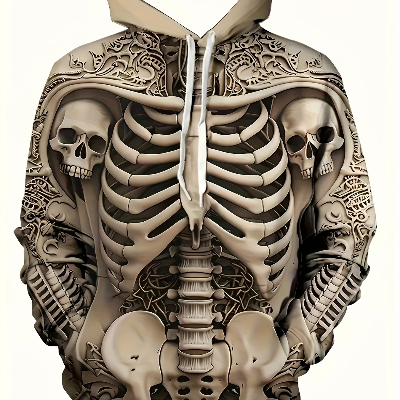 

Plus Size Men' Hoodie With Kangaroo Pocket, Casual Long Sleeve Hooded Sweatshirt For Outdoor