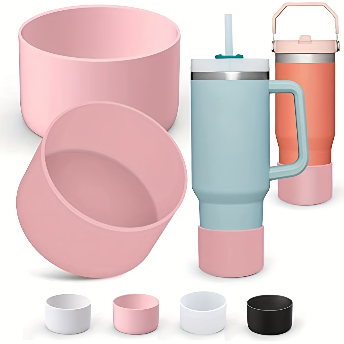 Silicone Glass Cup Cover With Straw Hole, Dustproof Spill Proof Cup Mouth  Sleeve, Cup Accessories - Temu