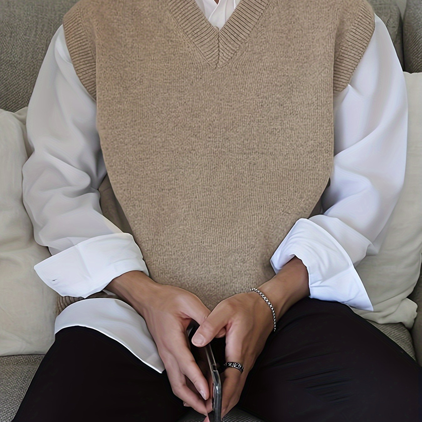 

V- And Sleeveless Sweater , And For And And