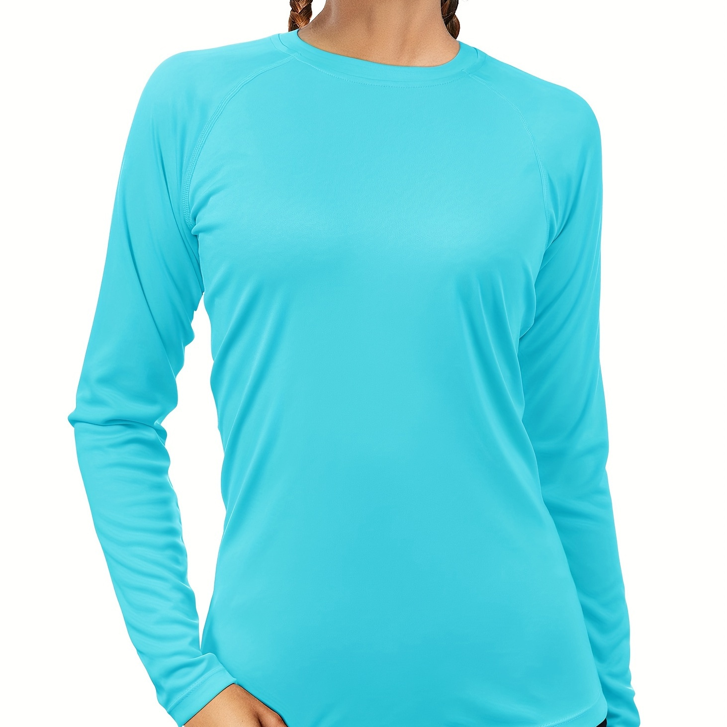 

Women's Long Sleeve Upf 50+ Uv Sun Protection Shirts Rash Guard Swim T-shirt/hoodie Quick Dry For Outdoor Hiking