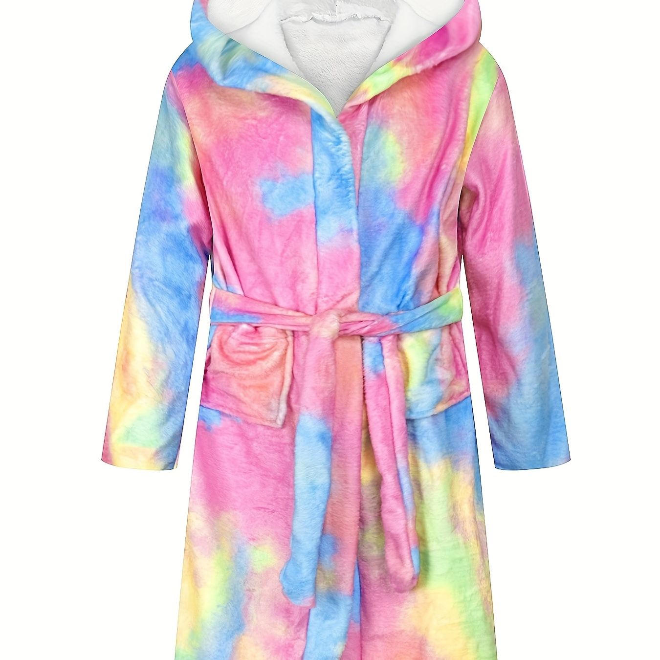 Toddlers & Baby Girls Hooded Flannel Soft Sleeper Robe Winter New Temu