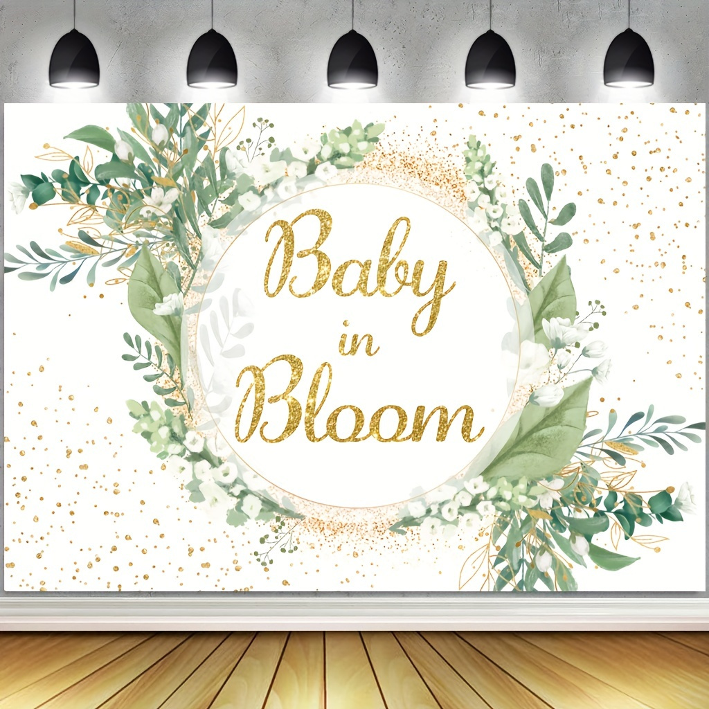 

1 Piece Of A 7x5 Foot Banner Featuring Eucalyptus Leaves, Baby Shower Decorations. This White Floral Backdrop Serves As A Photography Background, Cake Table Decor, And Photo Booth Prop Made Of Vinyl.