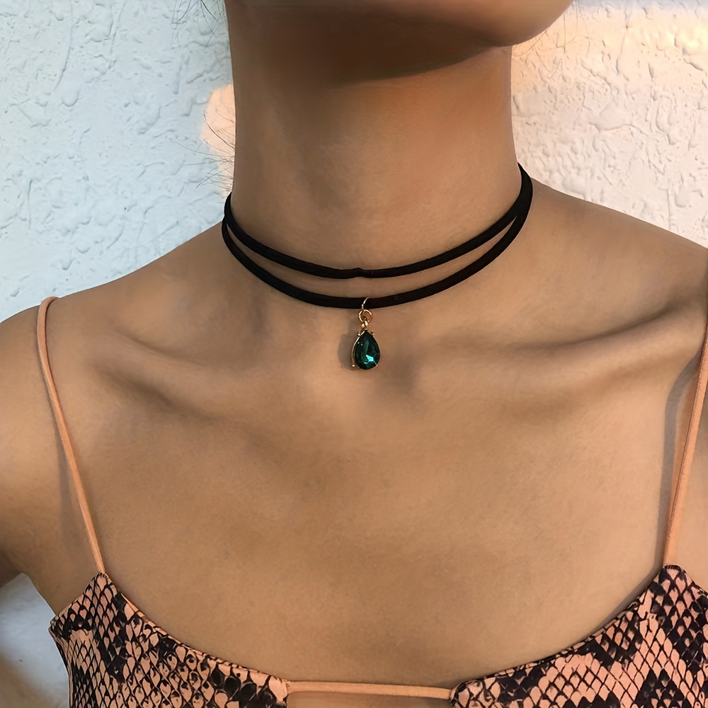 Choker Necklace Adjustable Black Collar Necklaces For Women And Girls