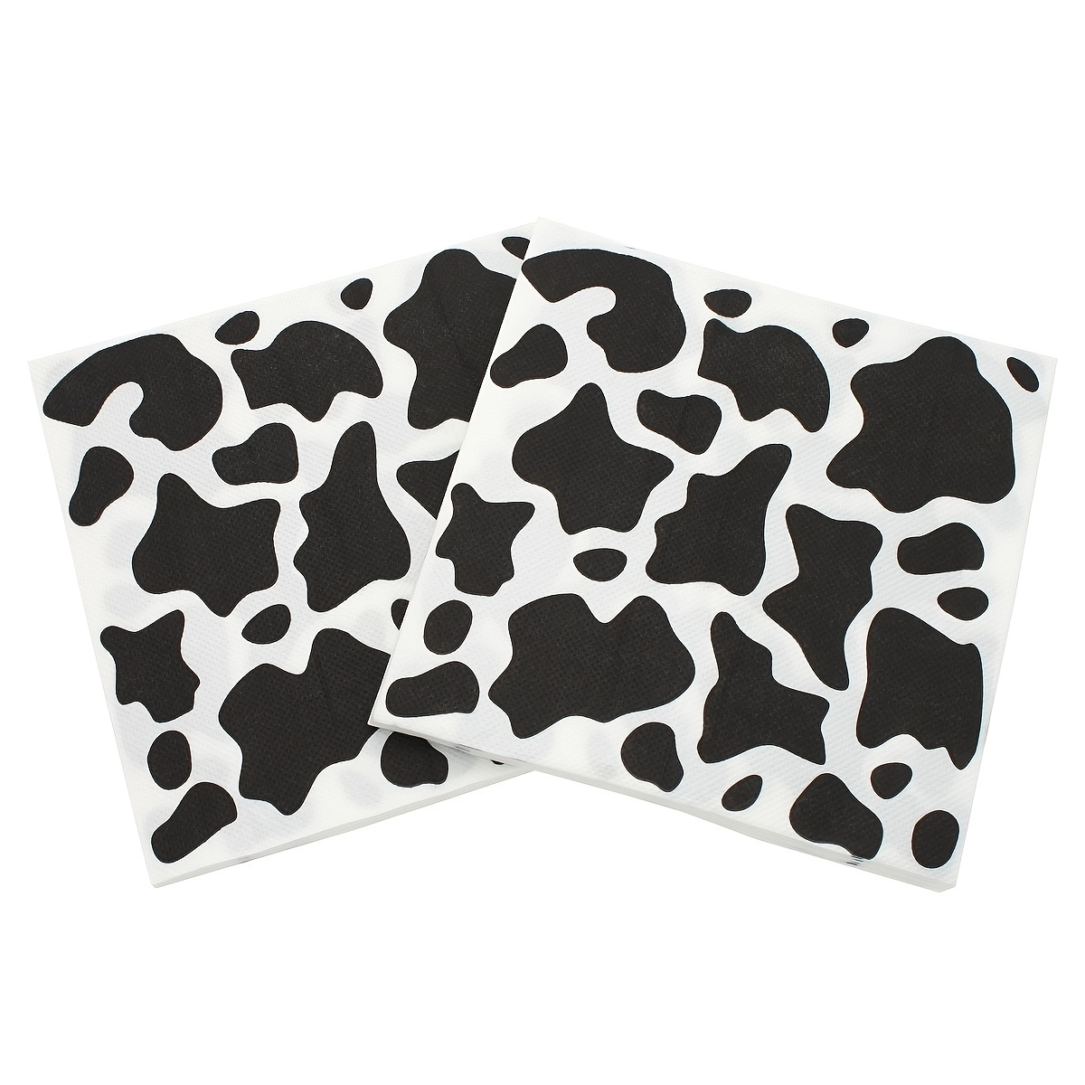 

20pcs Disposable Dining Napkin, 2 Layers, 13"*13", Cow Pattern Cakes Paper Napkins, Festive & Party Supplies