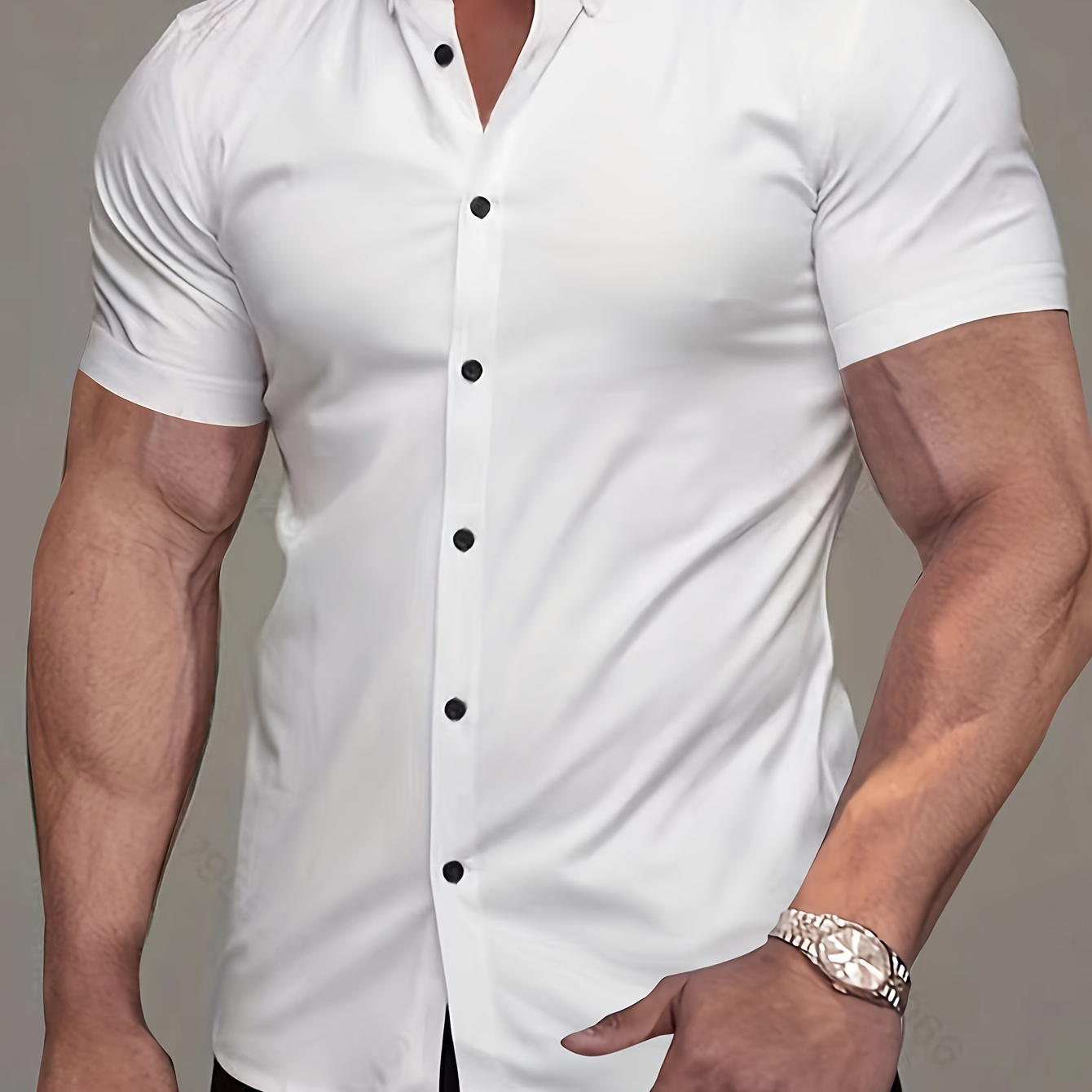 

Stylish Men's Casual Short Sleeve Shirt, Men's Shirt For Resort, Tops For Men