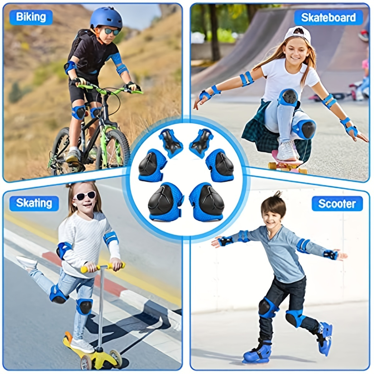 Casque Vélo Enfant Adolescent Filles Garçons 3-8 Ans Casque Enfant Vélo  Skateboard Trottinette Casque Skate Protection Roller Enfant Réglable  Anti-Choc