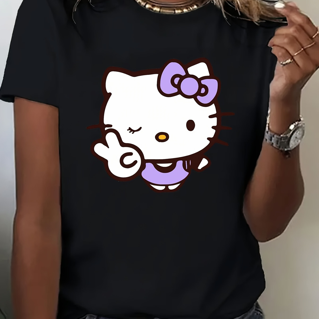 

Sanrio Authorized Halloween Kittyi Cinnamoroll My Halloween Shirts Pumpkins Spiders T- For Men Women Christmas For Pom Pom 220g Q6-104