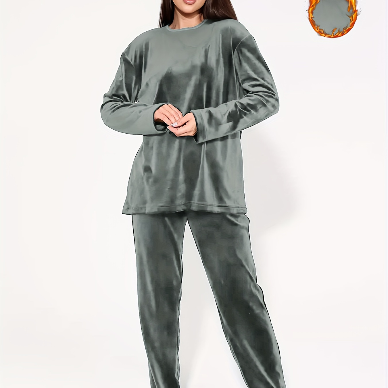 

Autumn And Winter Two-piece Set Gold Velvet Suit With Long Sleeves And Long Pants