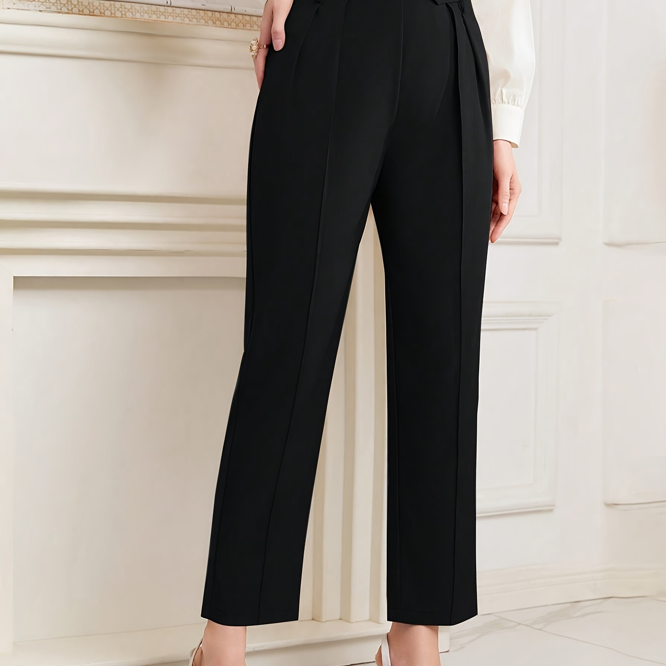 

-waisted Pants Button , Tailored Trousers For Adults - All