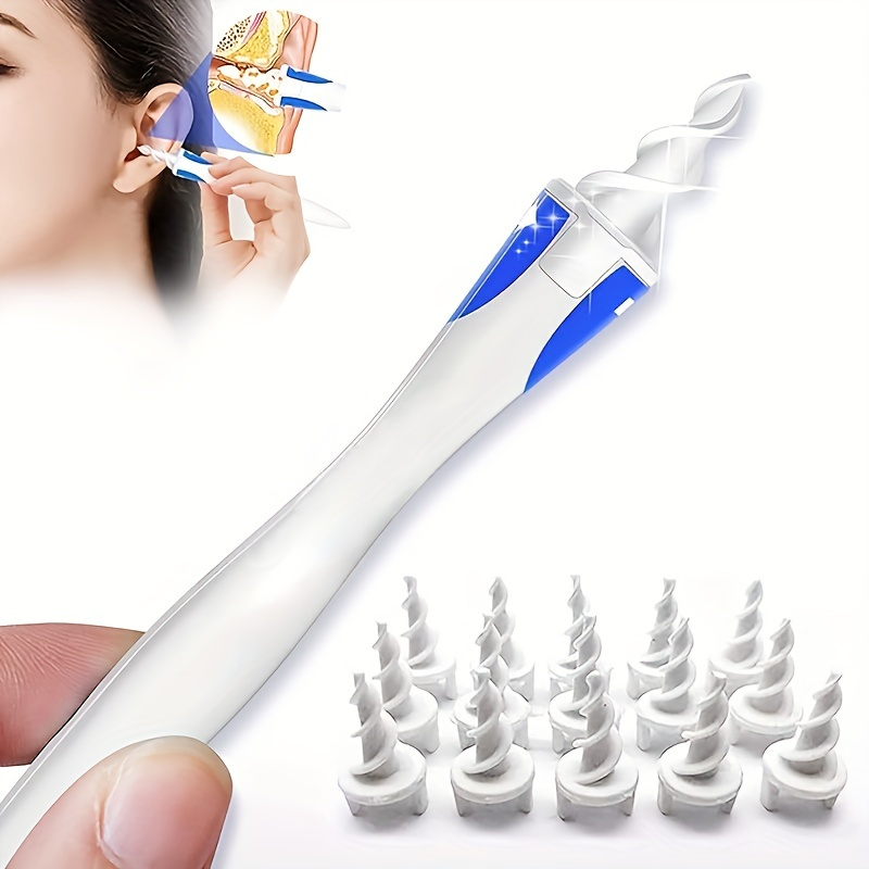 

1pc Ear Wax Remover Soft Silicone Ear Cleaning Tool Earwax Removal Tool With 16 Replacement Heads Easy To Remove Ear Wax Removal Tool Reusable Q-grips Earwax Removal Tool