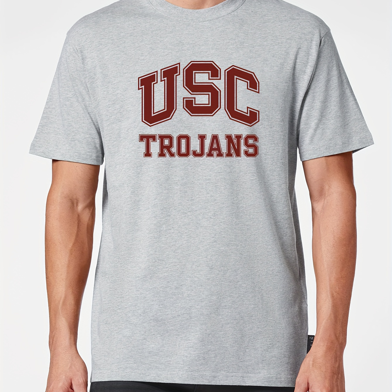 

Usc Print T-shirt - Soft, Breathable, And Comfortable For All Seasons - Regular Fit, Slight Stretch, And Knit Fabric