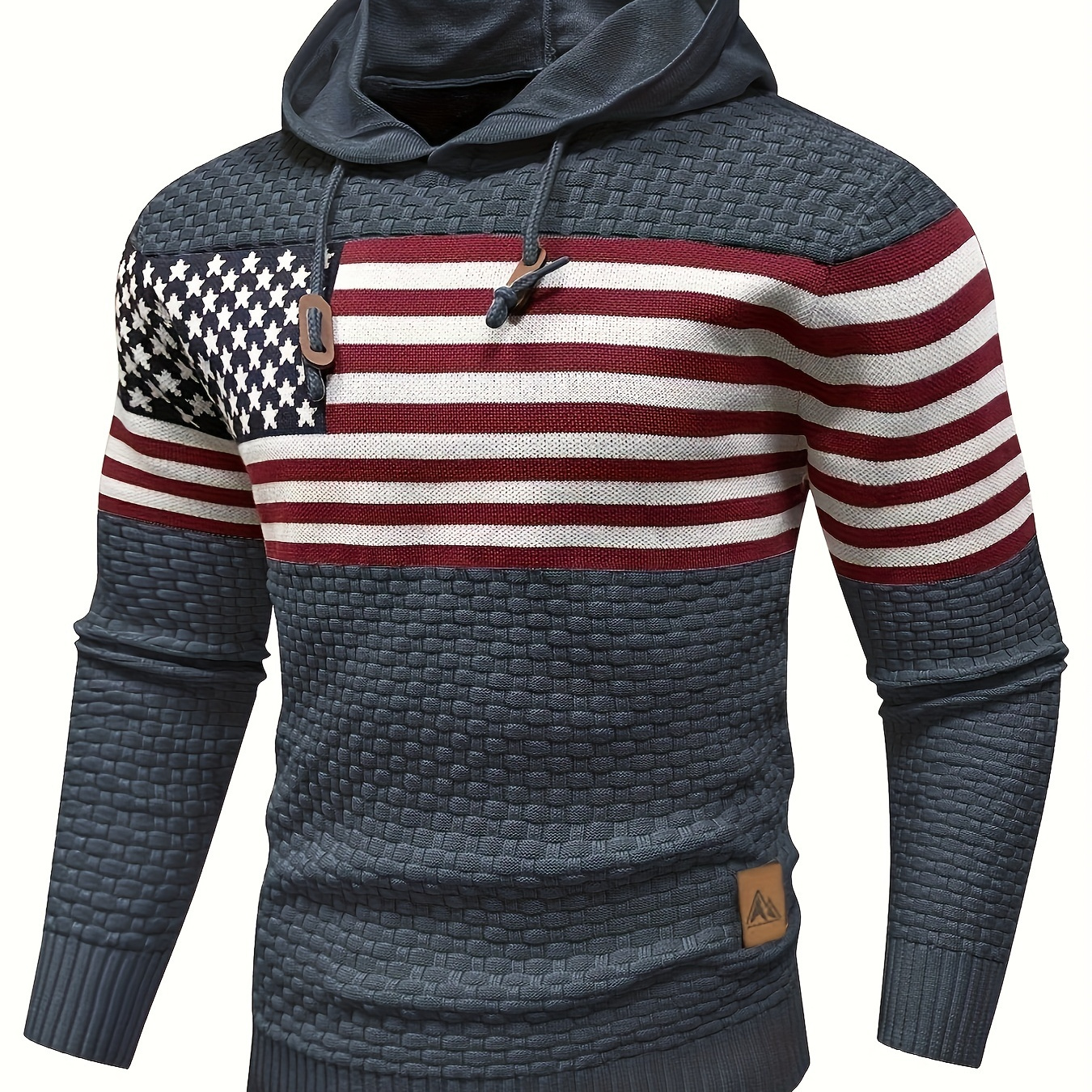 

Patriotic -knit - Pullover Drawstring, For Day & Fall/