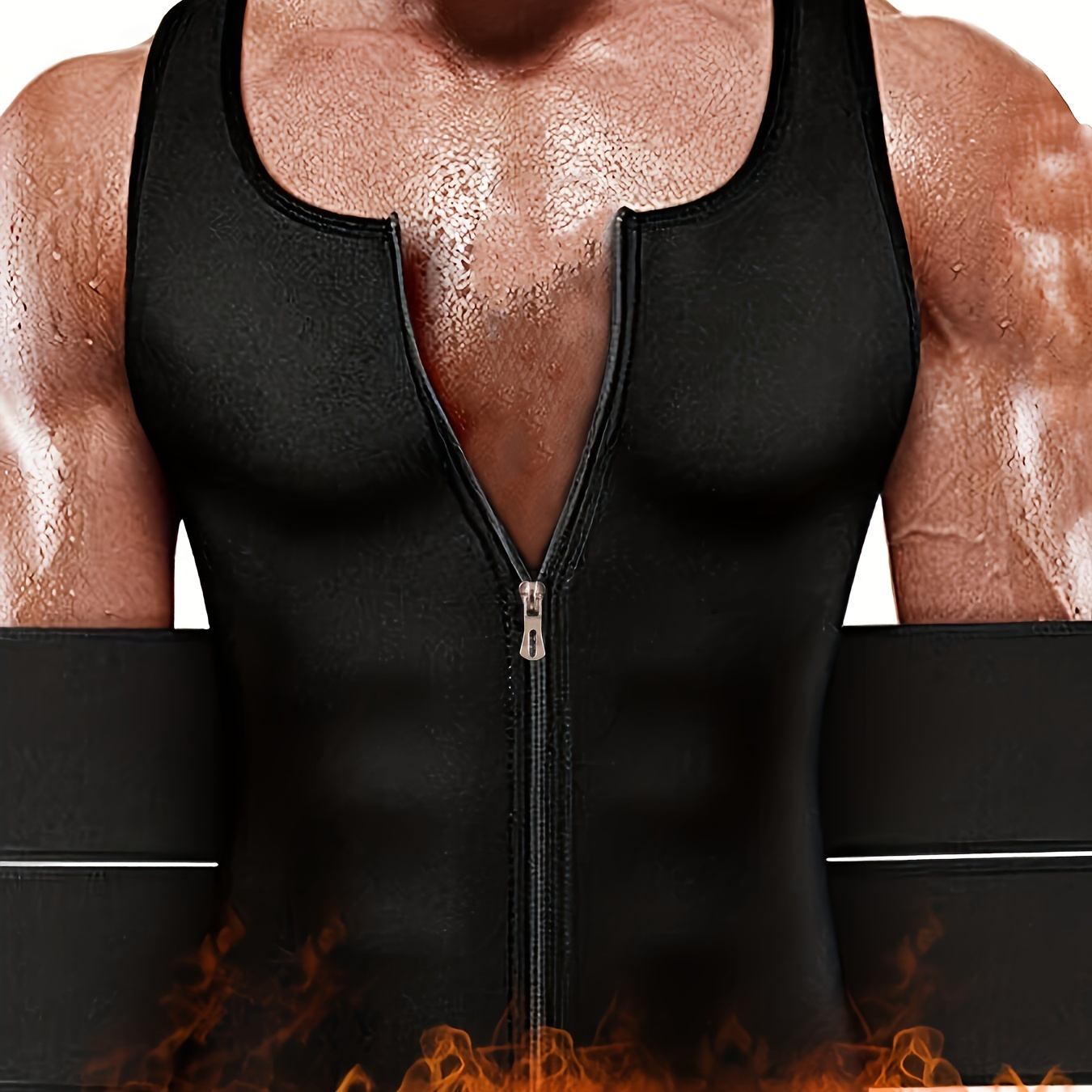 

Sauna Double Belt Vest Male Sports Vest Gym Shirt Neoprene Suddenly And Violently Sweat Suit