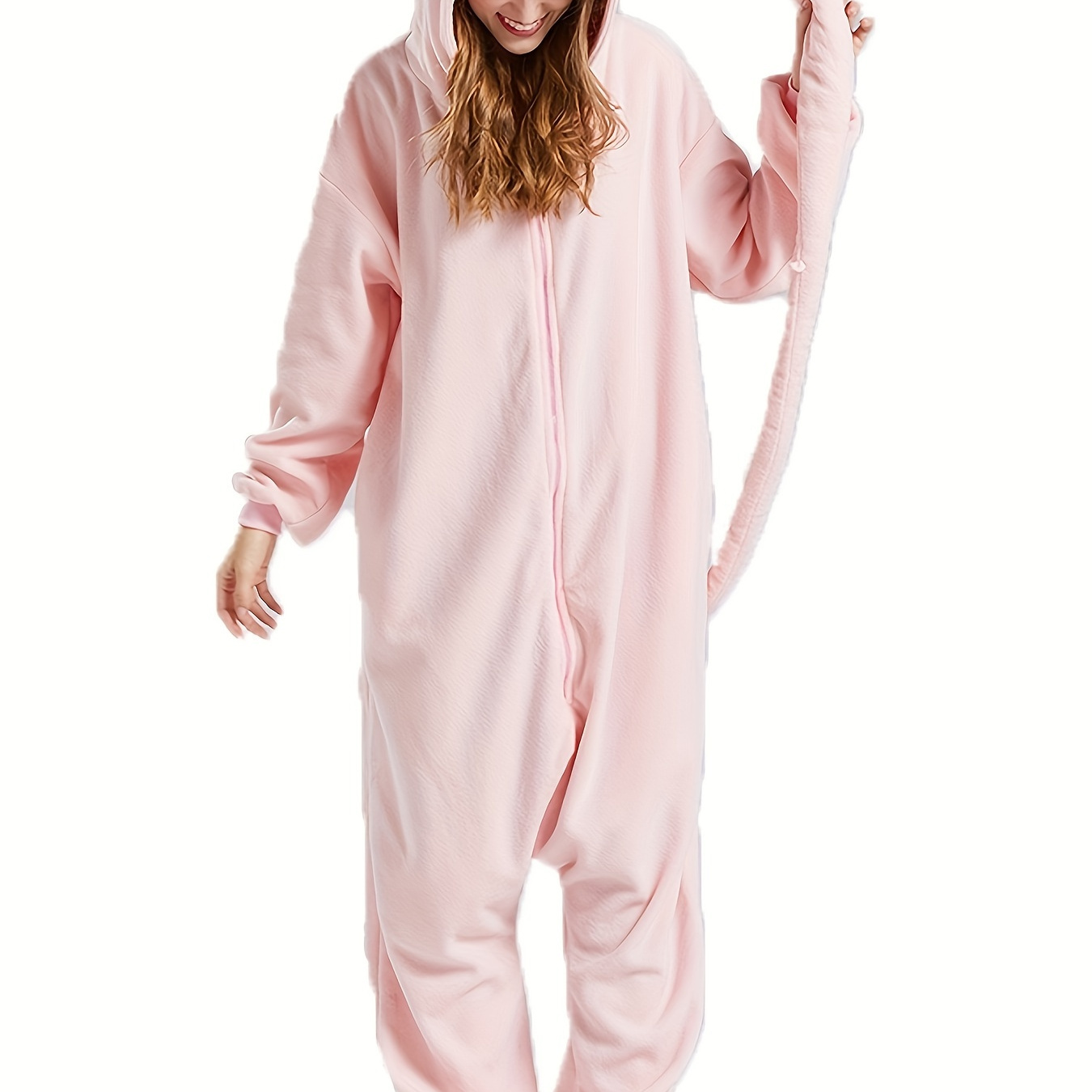 

Adult Onesie Pink Costume Christmas Pajamas - Christmas Cosplay Costumes Jumpsuit For Women And Men