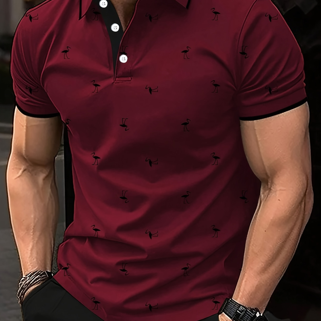 

Men's Casual Shirt With Dragon Print - Breathable, Short Sleeve, Golf & Fitness - Summer Collection