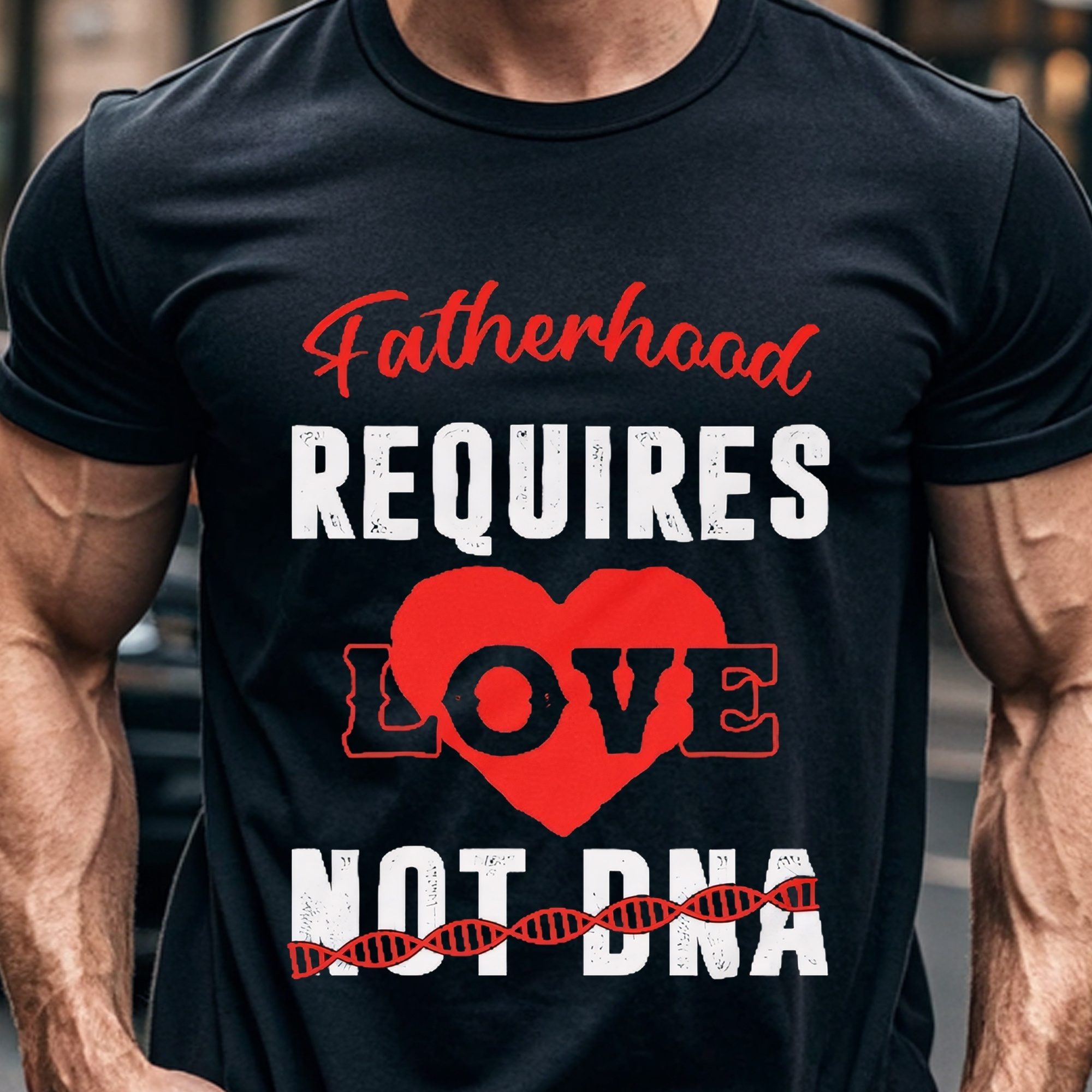 

Requires Love Not Dna, Stepdad Shirt, Crew Neck Casual T Shirt, Quick-dry, Weekend Casual, T Shirts For Man, Neck T-shirt, Cool Mens, Casual Wear For Men, Breathable, Men's Clothing For Summer Outdoor