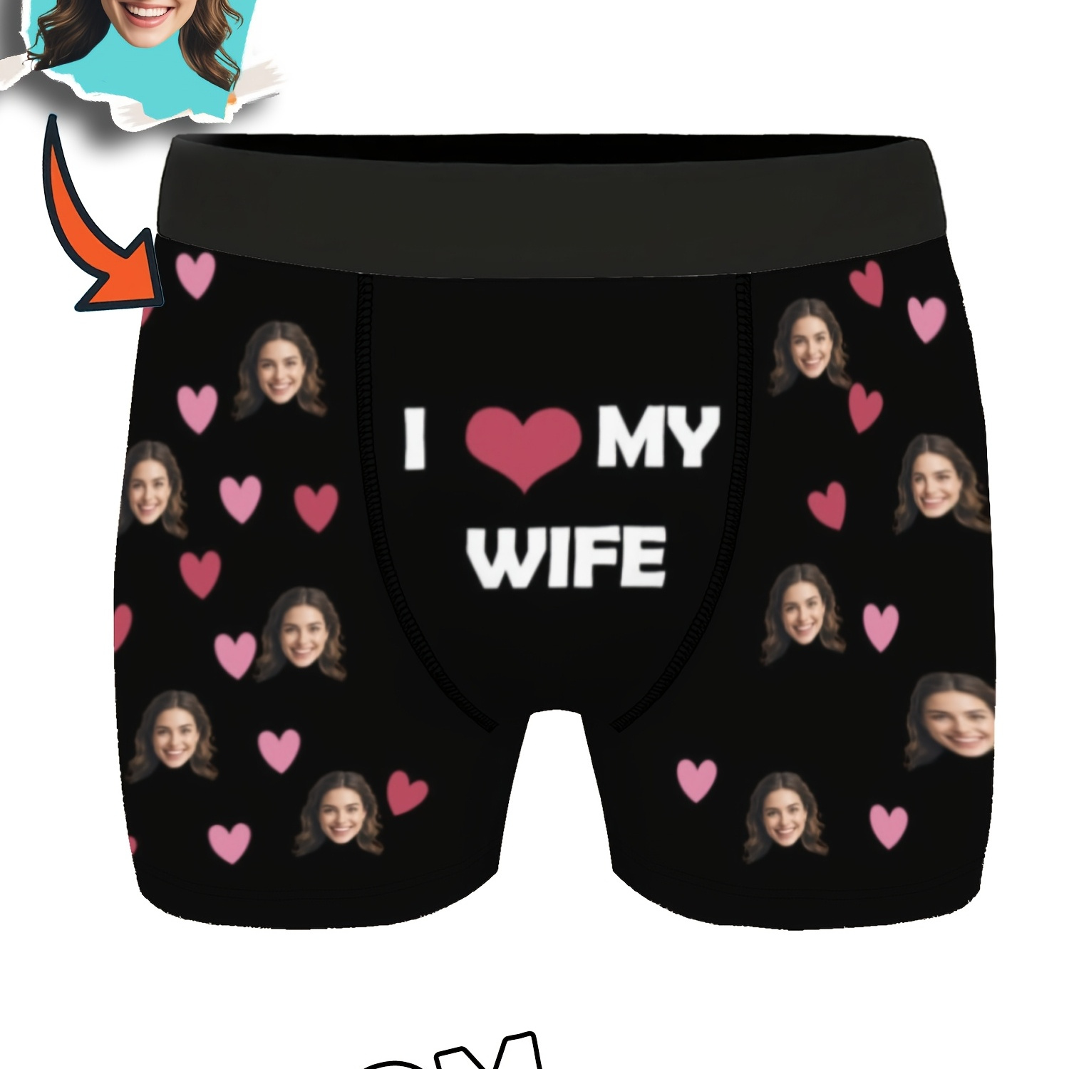 

Custom Face Boxers With Picture, Personalized Face Photo Boxers, Funny Underwear With Face, Valentine's Day/ Anniversary/ Wedding/ Birthday Gifts, Funny Gag Gifts For Dad/husband/