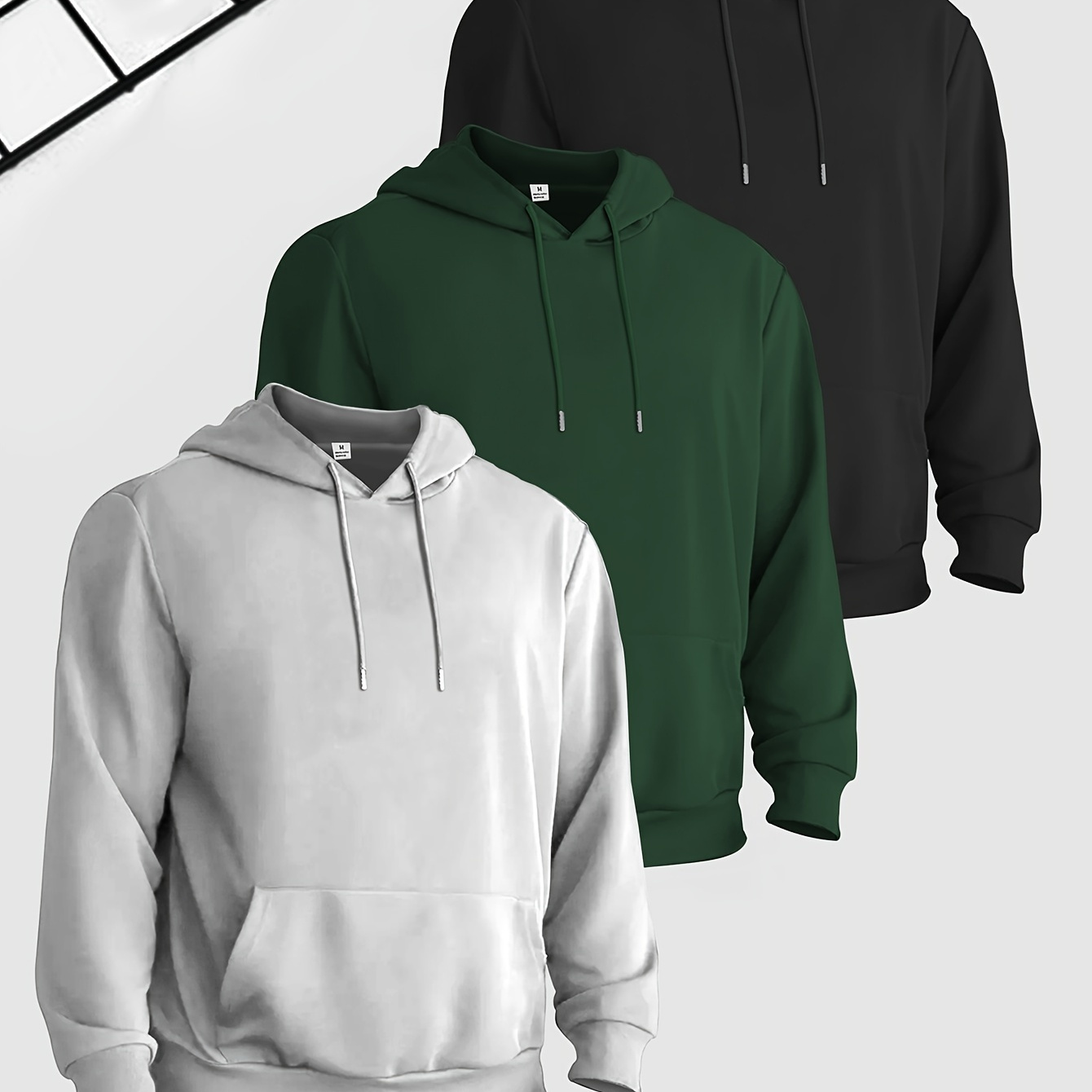 

3- Unisex Hooded Sweatshirts, Polyester Slight , Regular Fit Hoodies