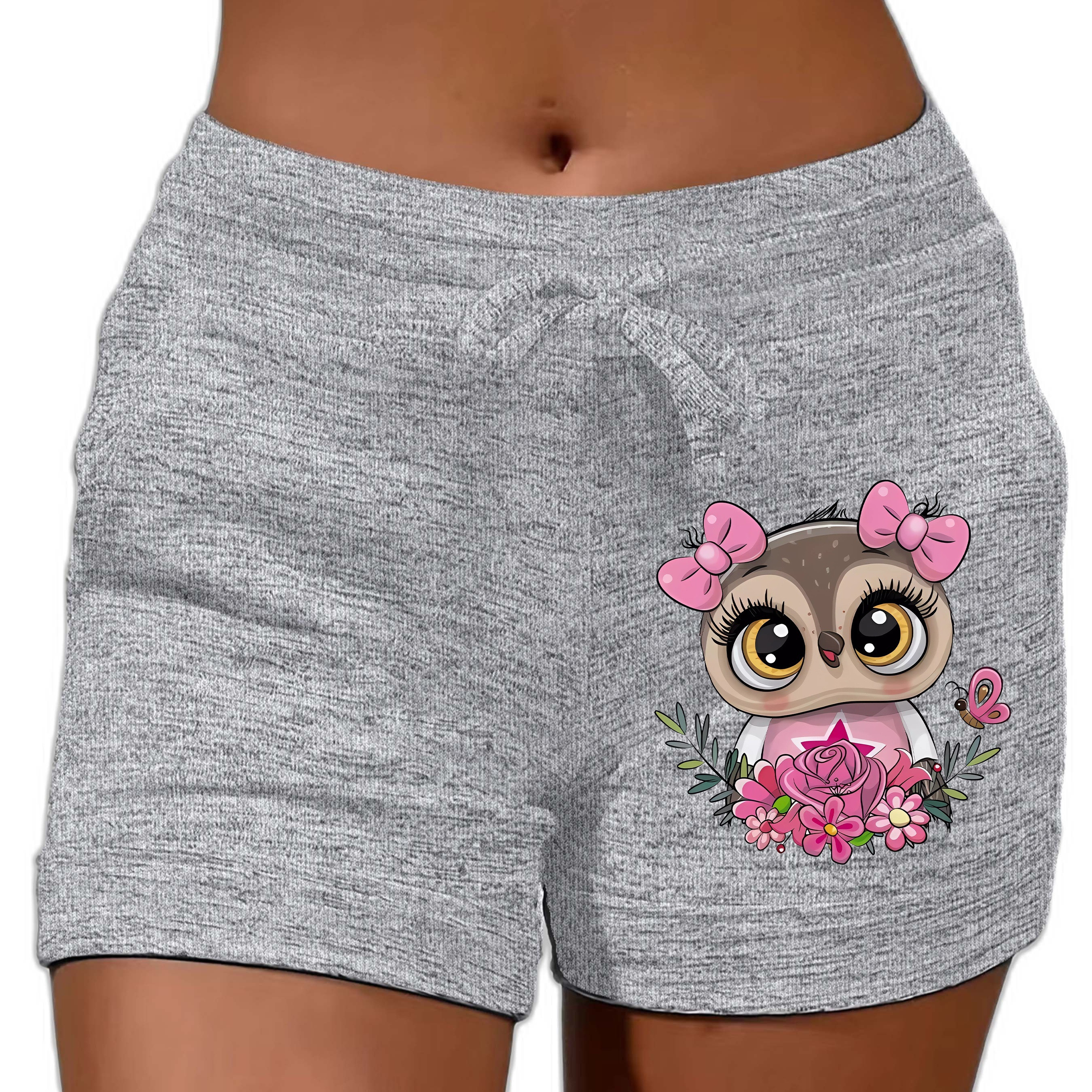 

Women's Casual Letter Print Drawstring Shorts - Comfy Polyester , Machine Washable, Non-see-through - All