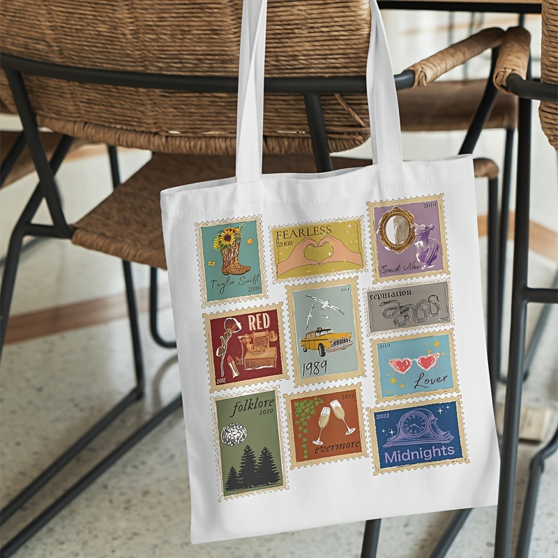 Taylor Swift Album Stamps Vintage Tote Bag - Trendingnowe