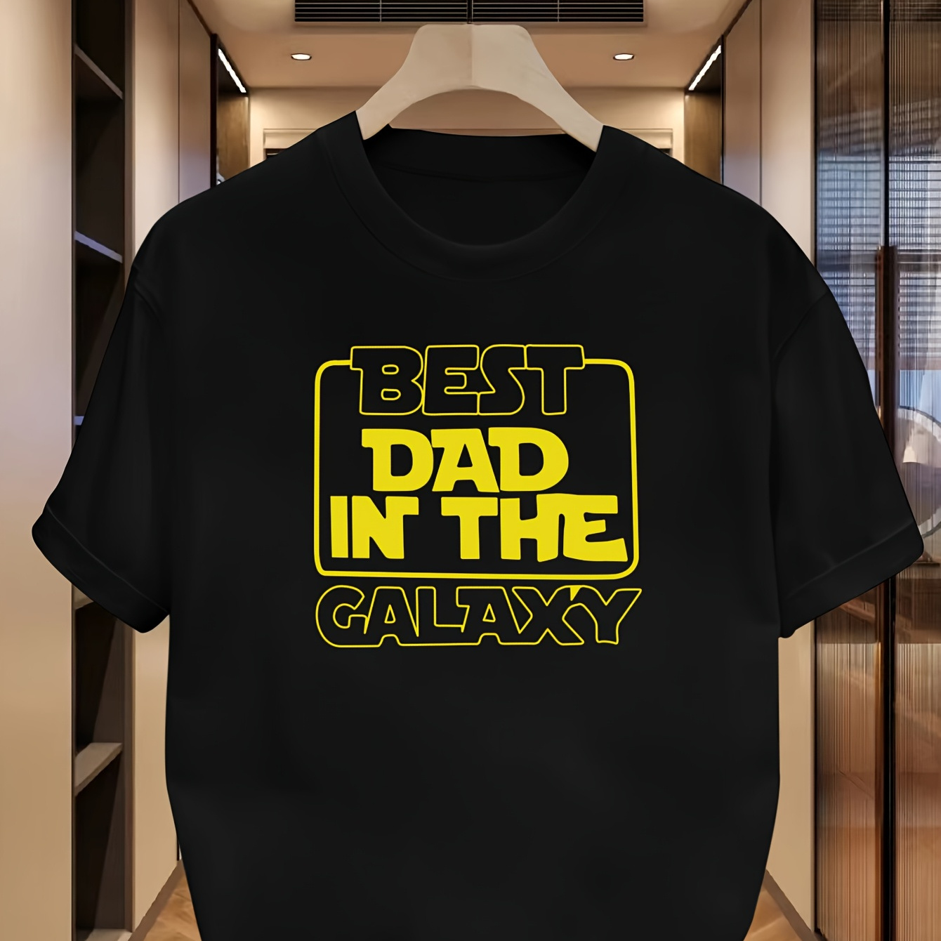 MBDMBD Men'S "Best Dad in the Galaxy" Graphic T-Shirt