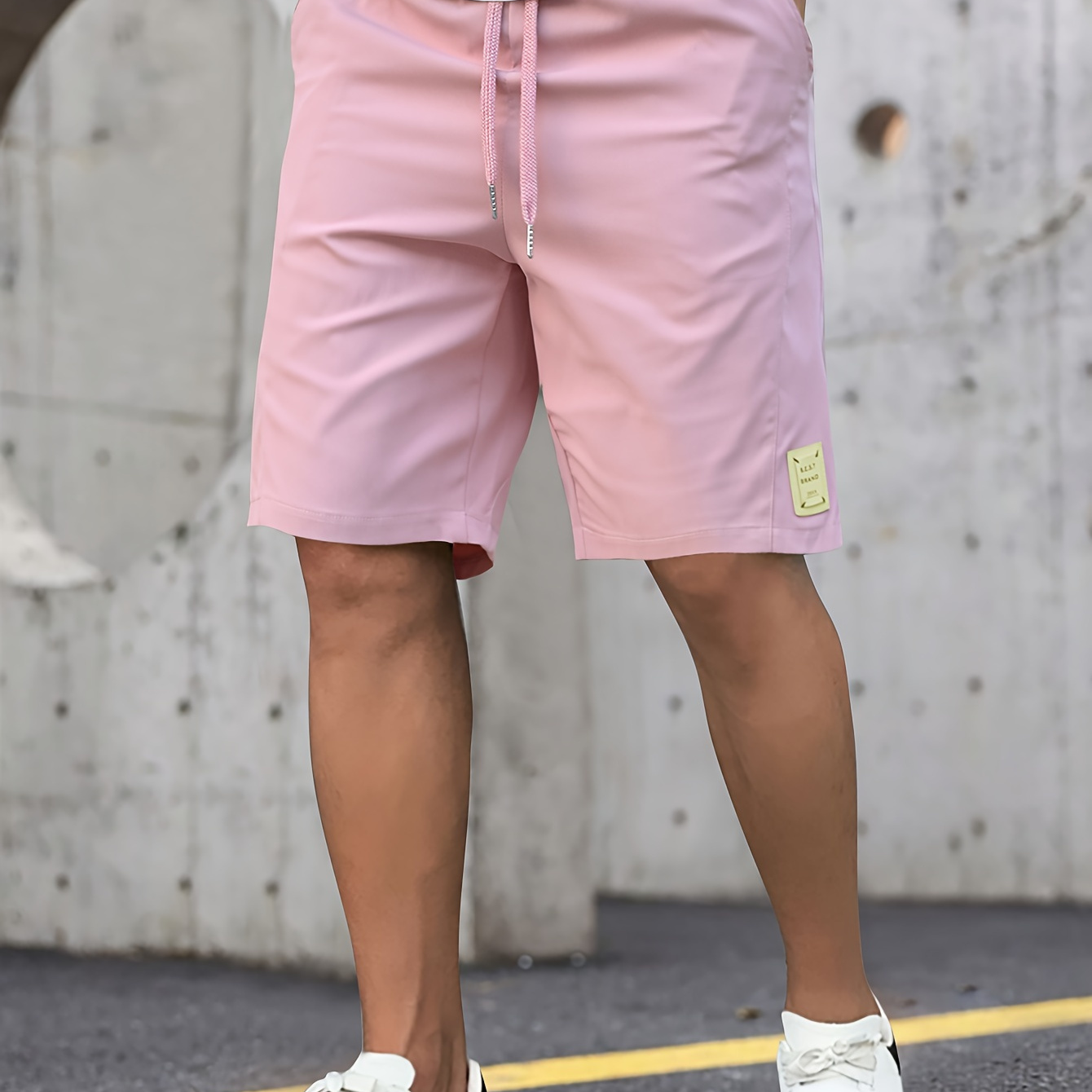 

Shorts Simples De Couleur Unie Pour Hommes, Élégants Shorts Actifs À Cordon Pour L'été