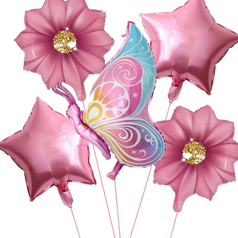 1pc Mothers Day Colorful Foil Flower Balloons Spring And - Temu