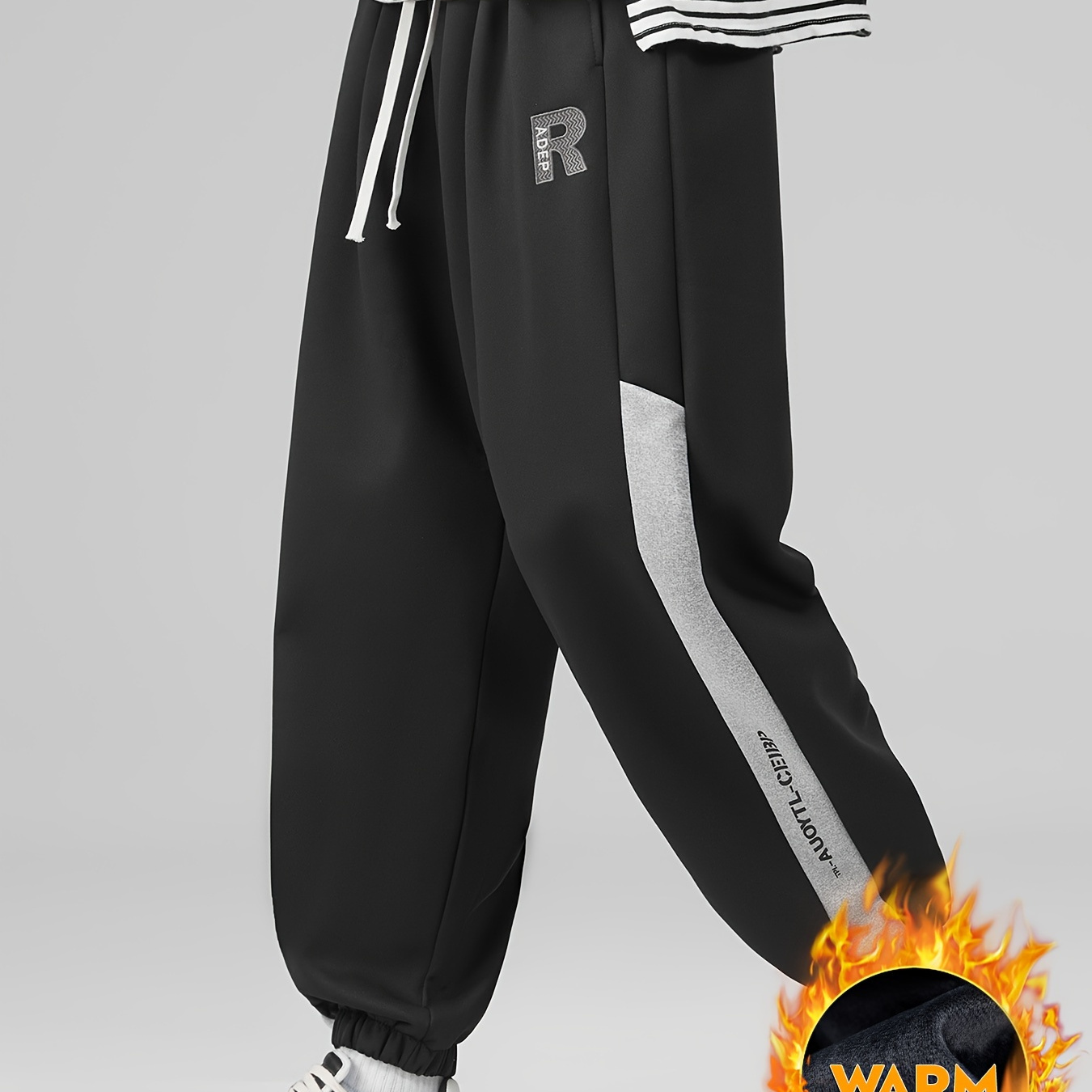 Joggers Masculinos Elegantes De Lã Solta Com Bolsos Calças - Temu Portugal