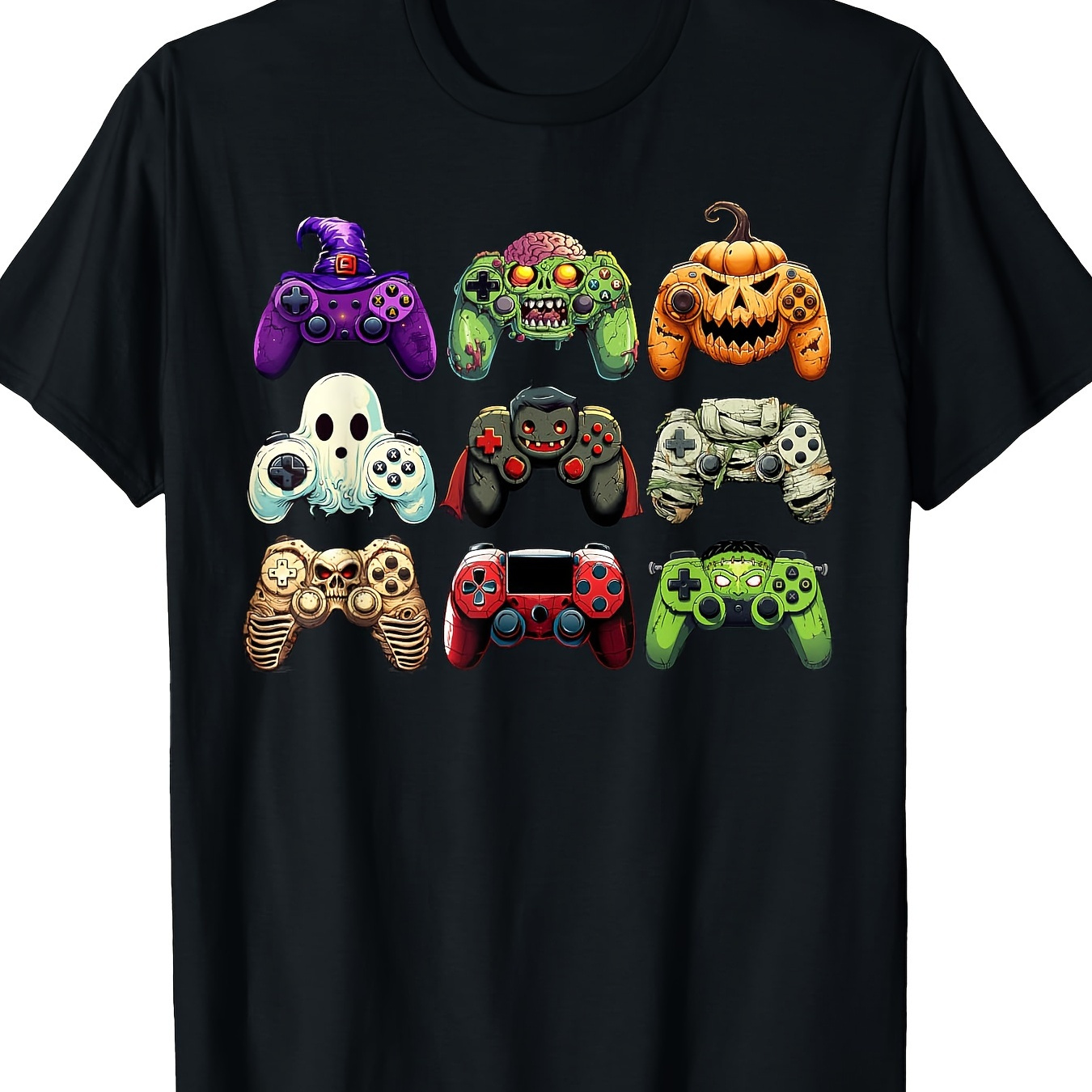 

Skeleton Zombie Gaming Controllers Boys Kids T-shirt200g