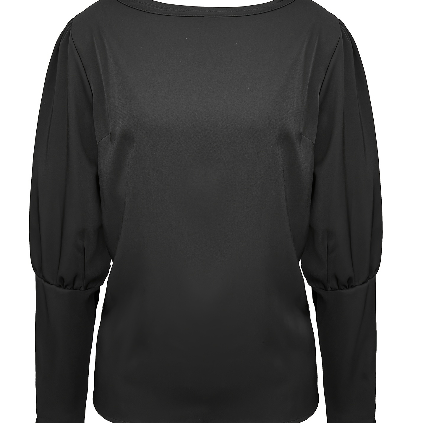 

Blouse Élégante Unie avec Détail de Fermeture Éclair - Manches Longues, Col Rond, Polyester - Lavable en Machine - Parfaite pour & , Couleur Pure, Décor de Fermeture Éclair