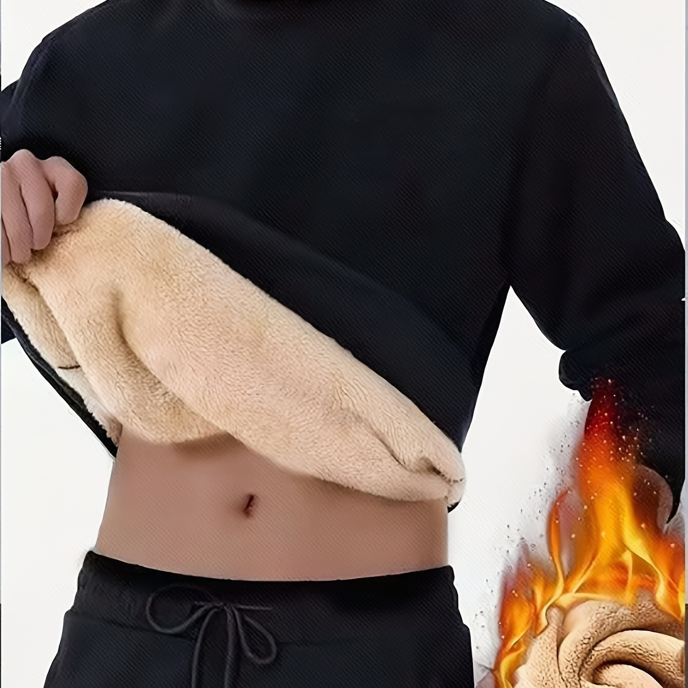 

Fleece Long Sweatshirt, Fashionable Athletic Pullover For , Regular Fit
