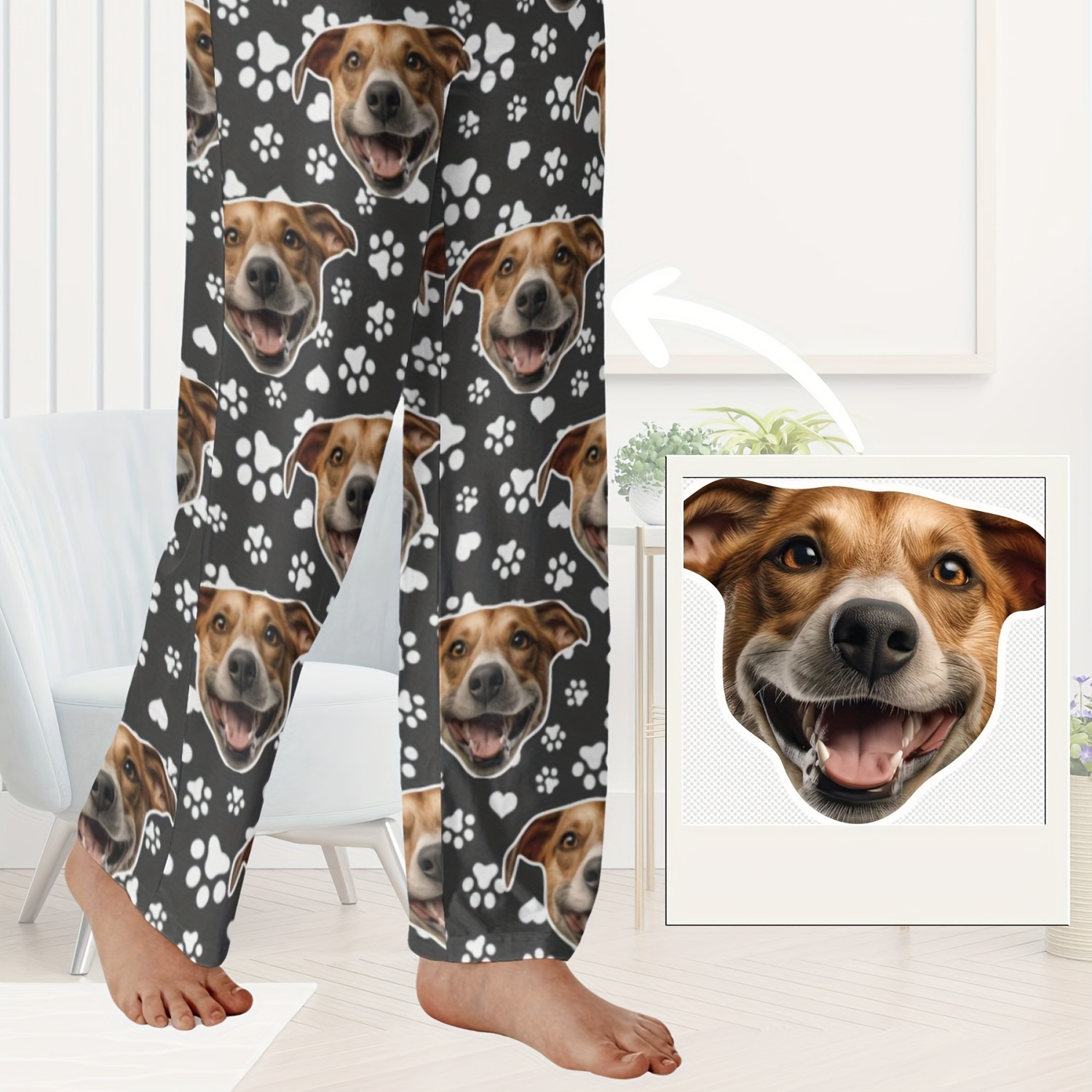 

Customized Men's Novelty Comfy Pants, Unisex Custom Pet Pattern Pajama Pants