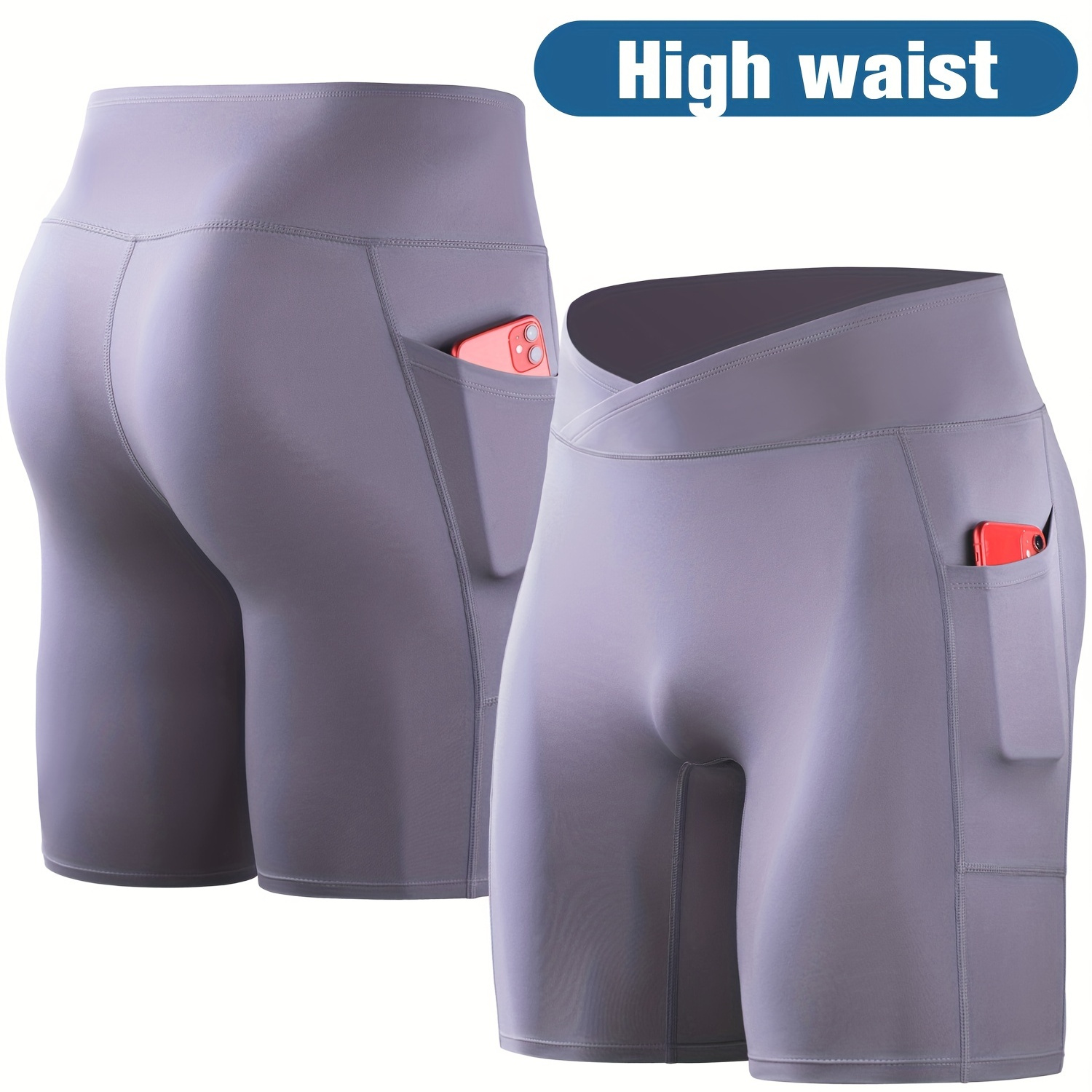 High Stretch Compression Shorts Pocket Men Ideal Sports Gym - Temu